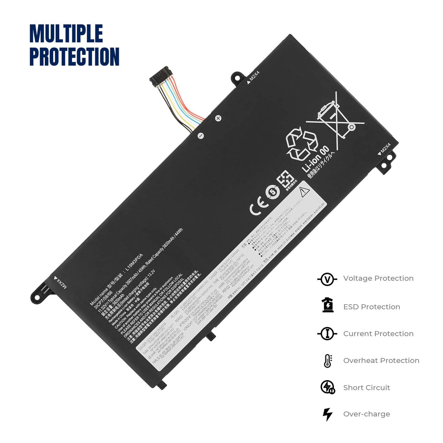 KELESY Batería de ordenador portátil L19L3PDA para Lenovo ThinkBook 14, 15, G3, G2, K4E-ARE/ITL, L19C3PDA, L19M3PDA, L19D3PDA