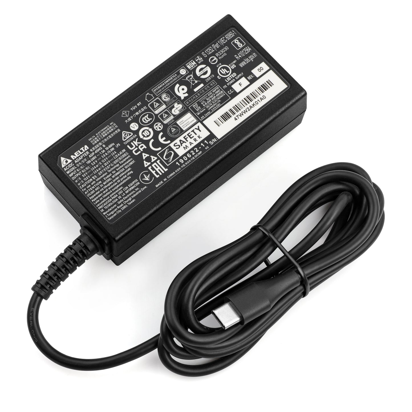 Адаптер переменного тока для ноутбука DELTA 45 Вт USB Type-C, общая модель, ADP-45HG B