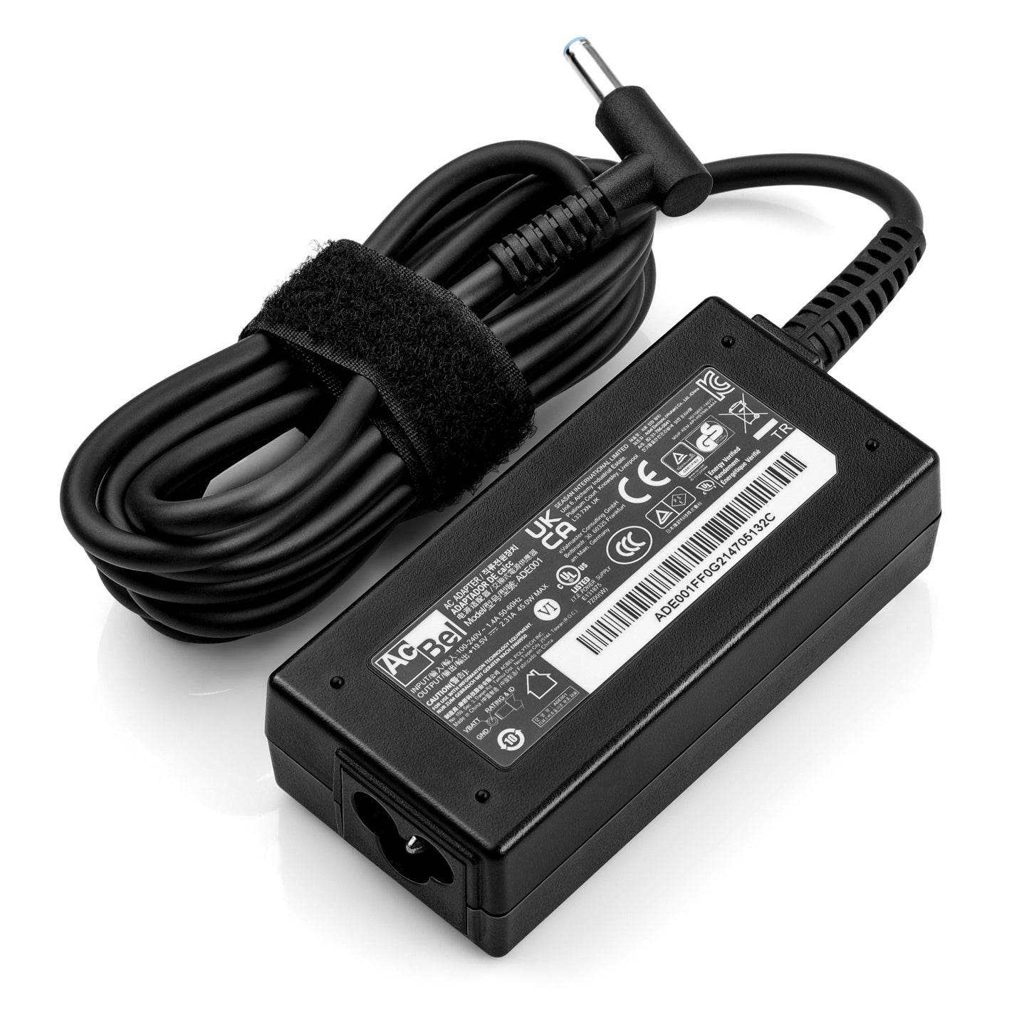 AcBel Laptop AC Adapter for HP 45W 4.5*3.0 Blue Tip, ADE001