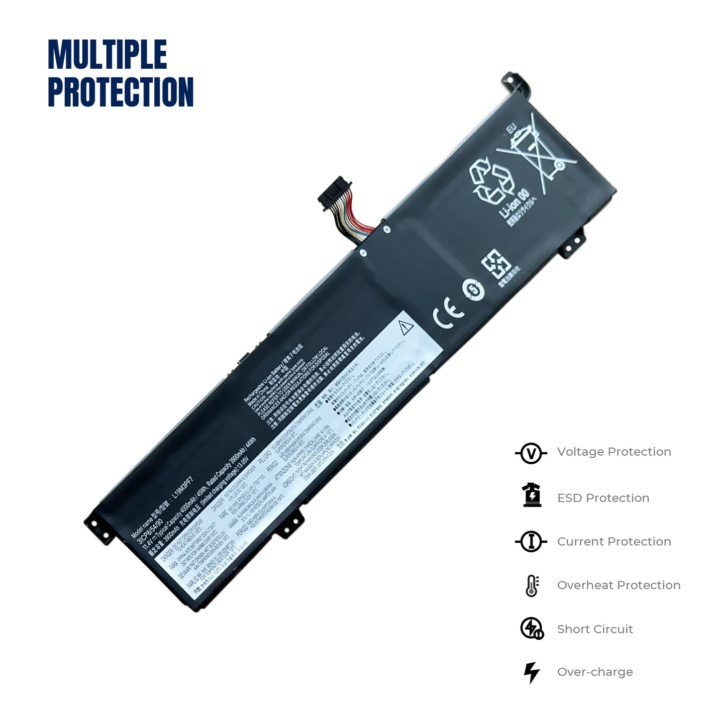 KELESY Batería L19M3PF7 L19D3PF4 L19L3PF3 para portátil, para Lenovo Ideapad Creator 5-15IMH05 Gaming 3-15ARH05 Series, 4000mAh