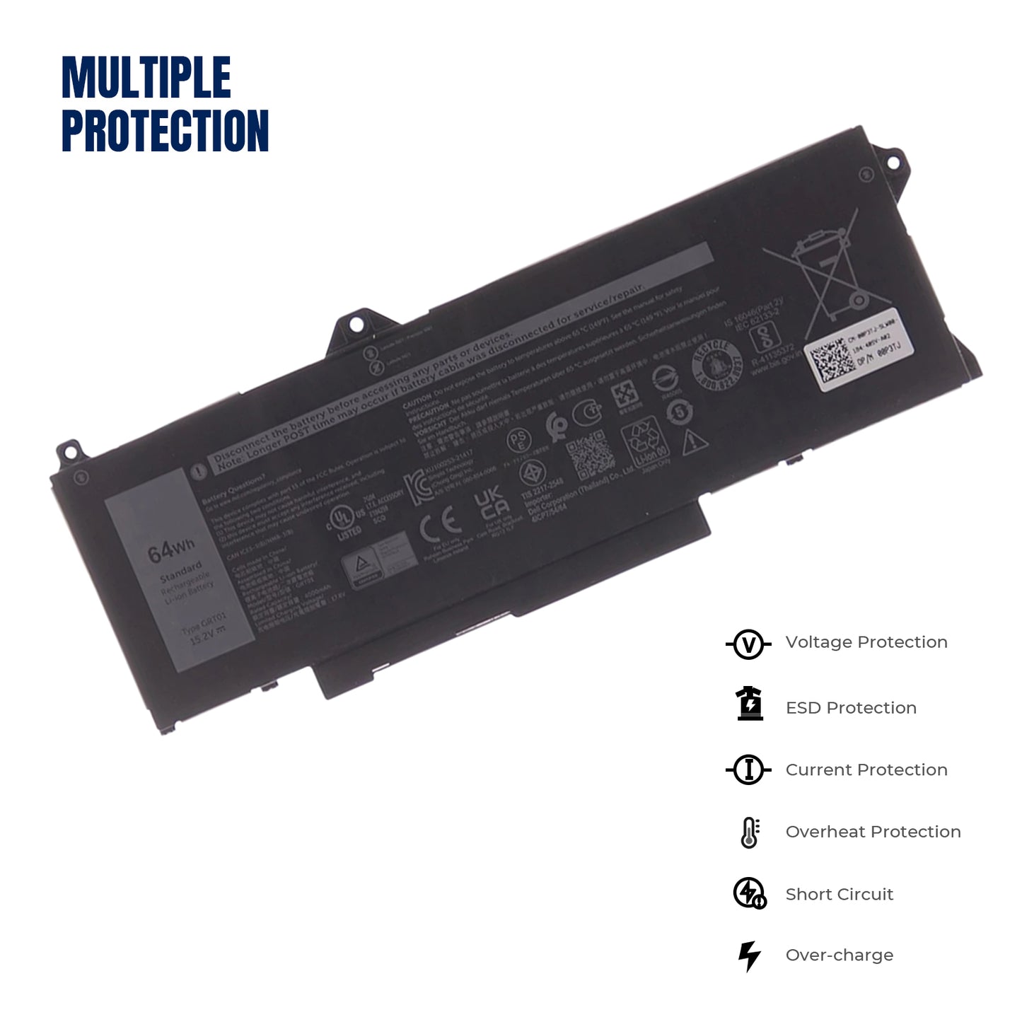 KELESY GRT01 Laptop Battery For Dell Latitude 5421 5431 5521 5531 Precision 3561 3571 3470 Alienware m17 R5 AMD Series 00P3TJ