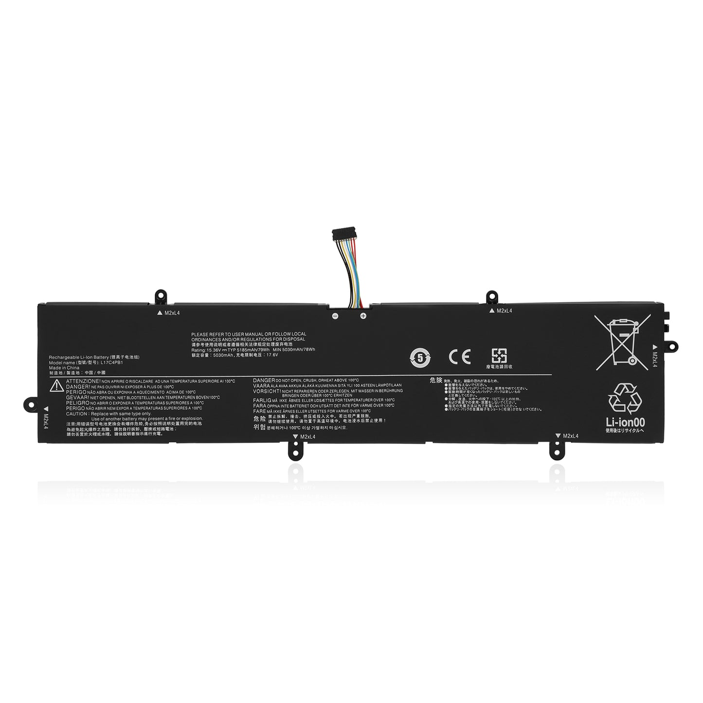 KELESY New Genuine Original L17C4PB1 15.36V 79Wh Laptop Battery for Lenovo IdeaPad 720S-15IKB(81AC001AGE) V730-15-ISE L17C4PB1