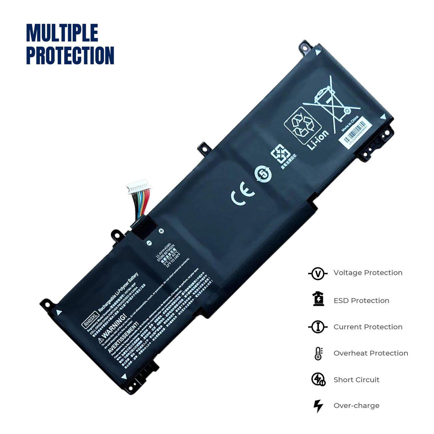 KELESY RH03XL Battery for HP ProBook 430 440 450 650 G8 HSTNN-IB9Q M01524-2B1 45WH 11.4V