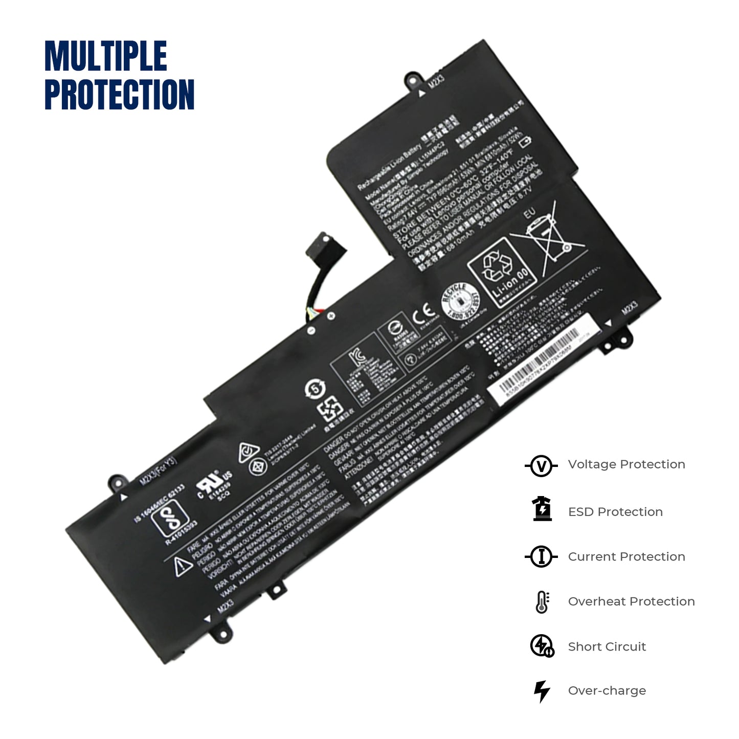 KELESY New L15M4PC2 L15L4PC2 Laptop Battery For Lenovo YOGA 710-14ISK,710-14IKB,710-15ISK,710-15IKB,5B10K90778,5B10K90802
