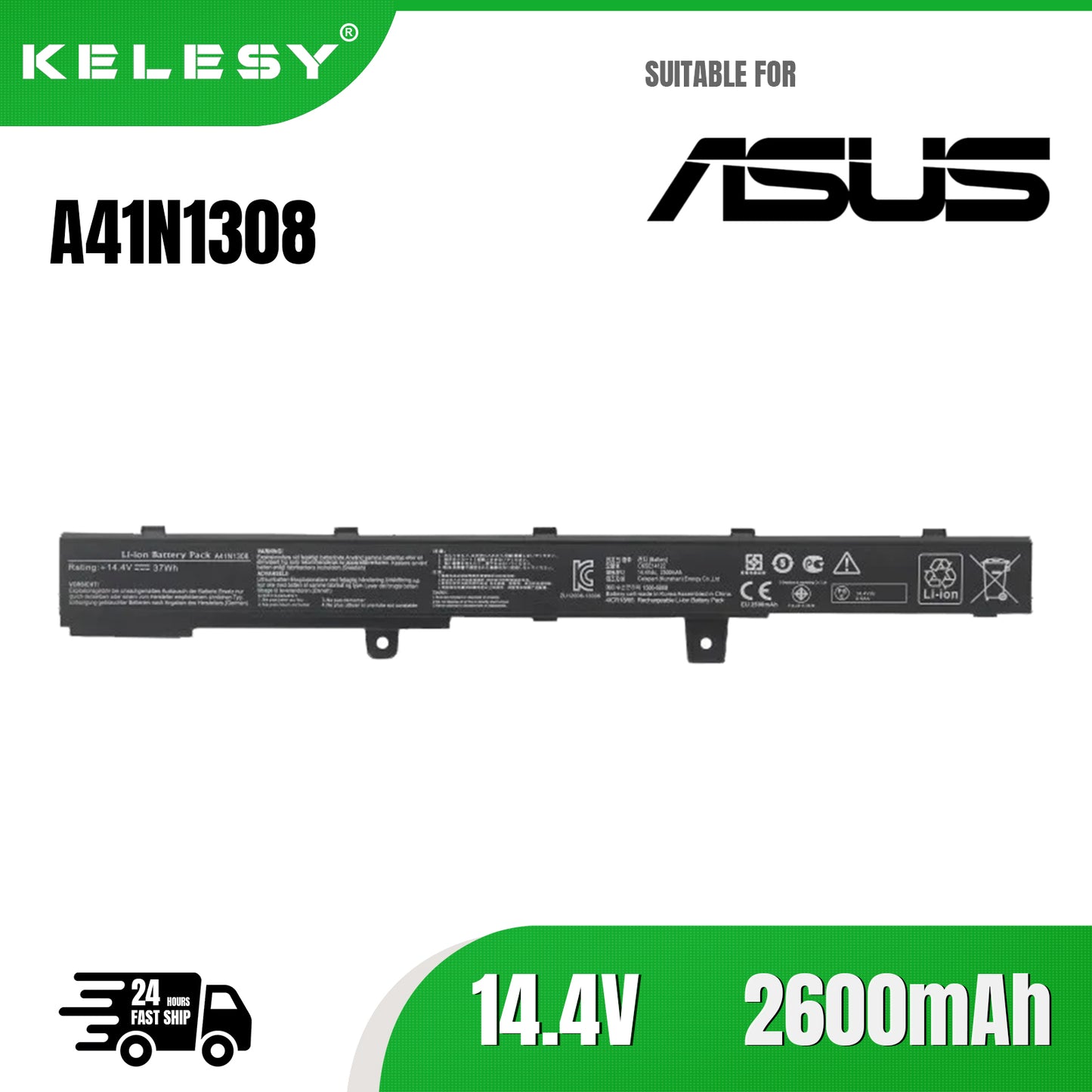 KELESY A31N1319 A41N1308 Akku für ASUS X451 X551 X451C X451CA X551C X551CA X551M X551MA A31LJ91