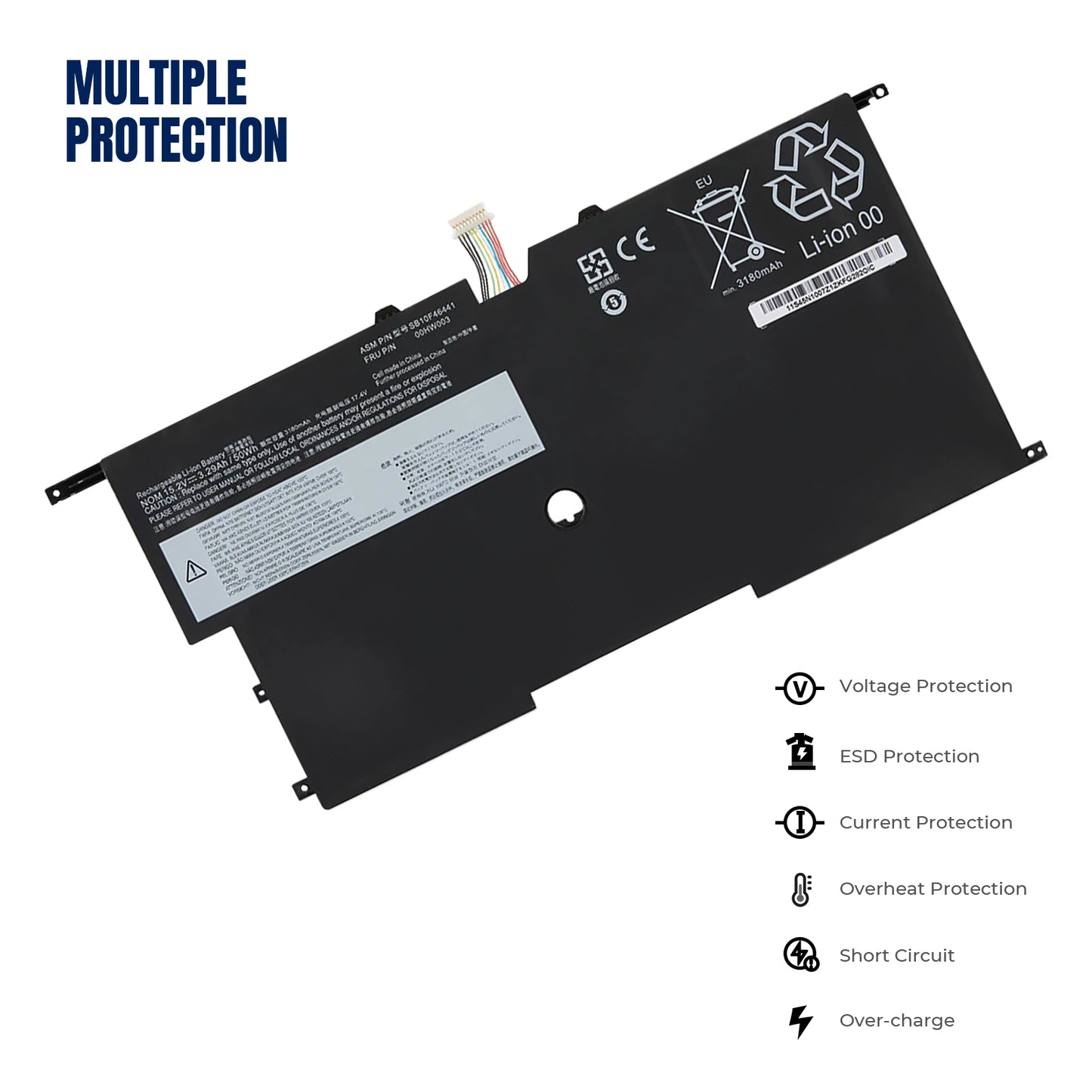 KELESY 00HW003 00HW002 Laptop Battery For Lenovo ThinkPad X1 Carbon Gen3 2015 X1 Carbon 2014 Gen2 SB10F46440 45N1700 45N1701