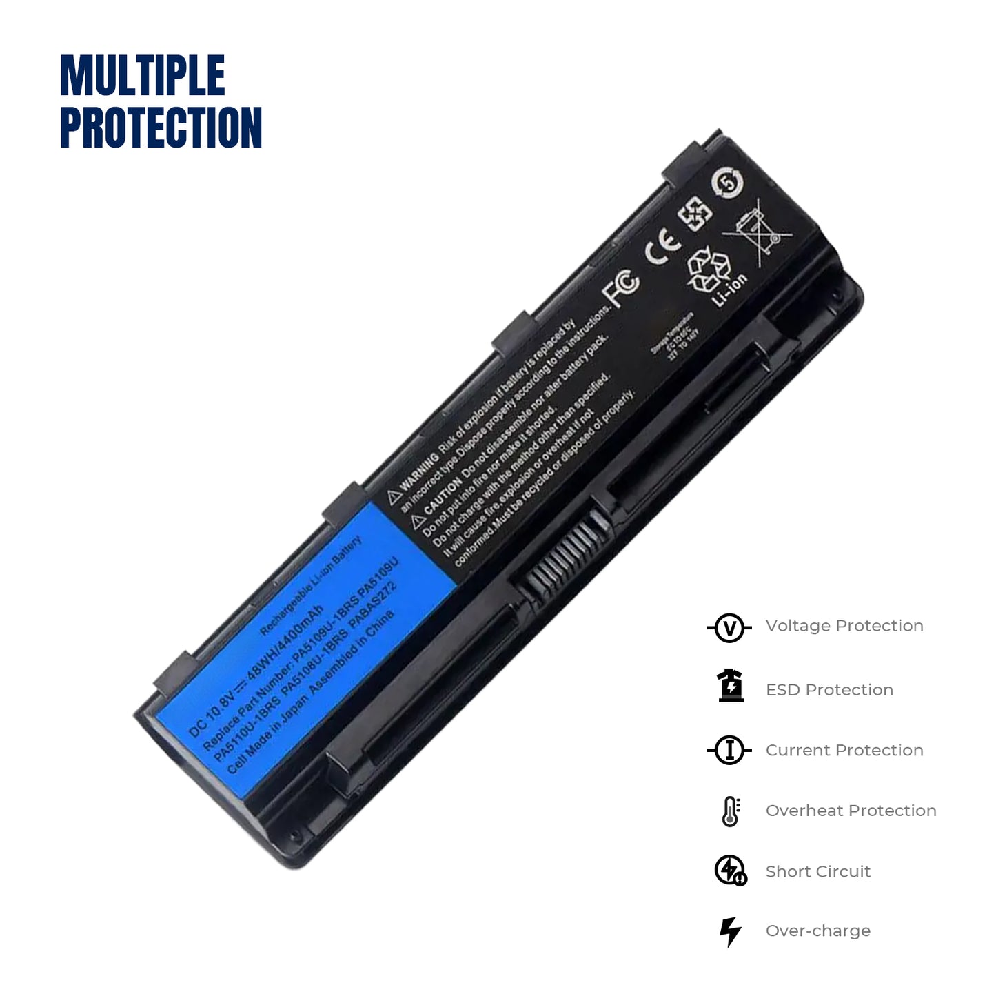 KELESY batería modelo PA5109U PA5109U-1BRS PA5110U para ordenador portátil, pila para Toshiba C40 C45 C50 C50D C55 C55D C55DT