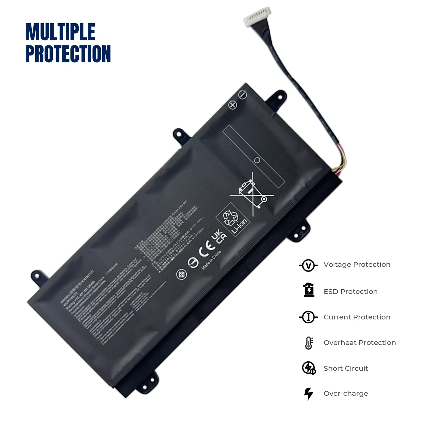 KELESY C41N1727 55WH Laptop Battery For ASUS ROG Zephyrus GM501 GM501G GM501GM GM501GS GU501 GU501GM Series Fast Delivery