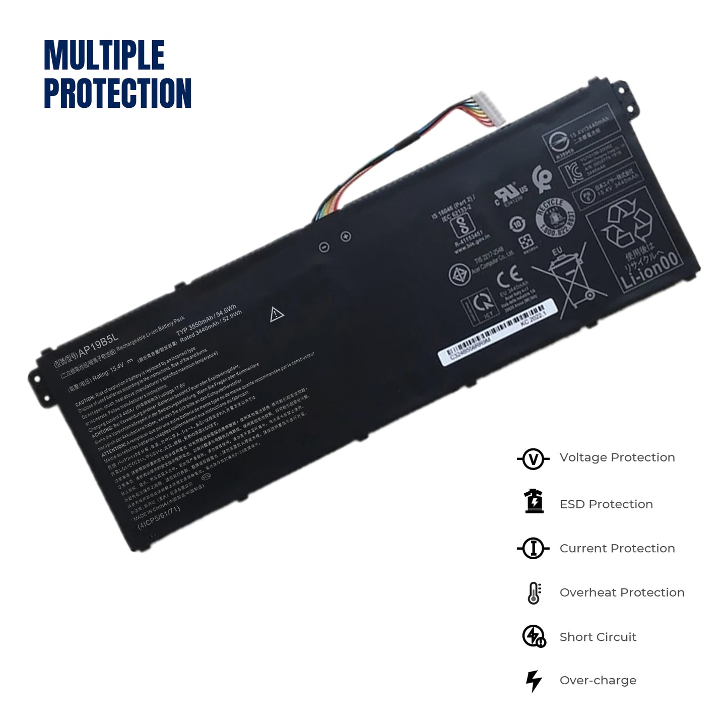 KELESY AP19B5L Laptop Battery For Acer Swift S40-52,Aspire 5 A515-43-DDR4 SF314-42 SP314-21N-R5FR Vero AV15-51