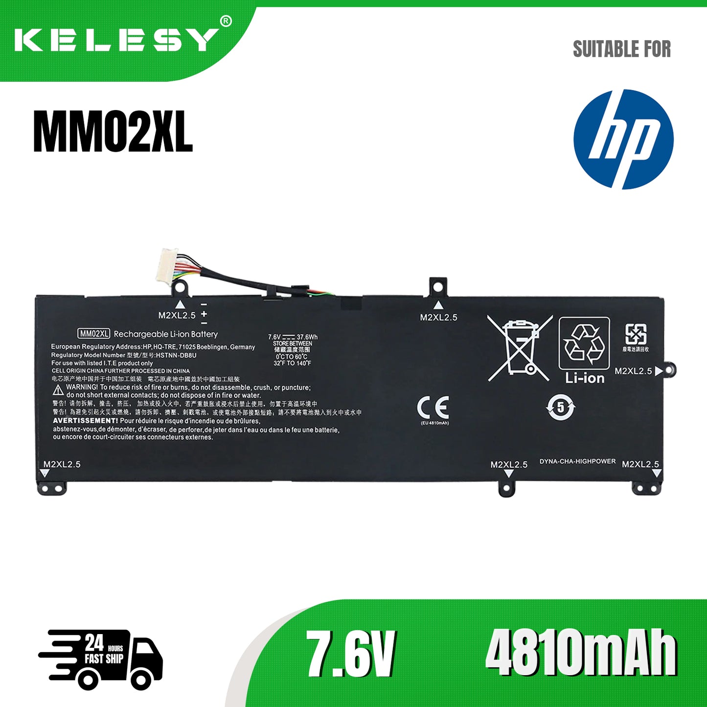 KELESY MM02XL Laptop Battery For HP Pavilion 13-AN0001NA 13-AN0020CA 13-AN0065UR HSTNN-DB8U L28076-005 L27868-1C1 HSTNN-IB8Q