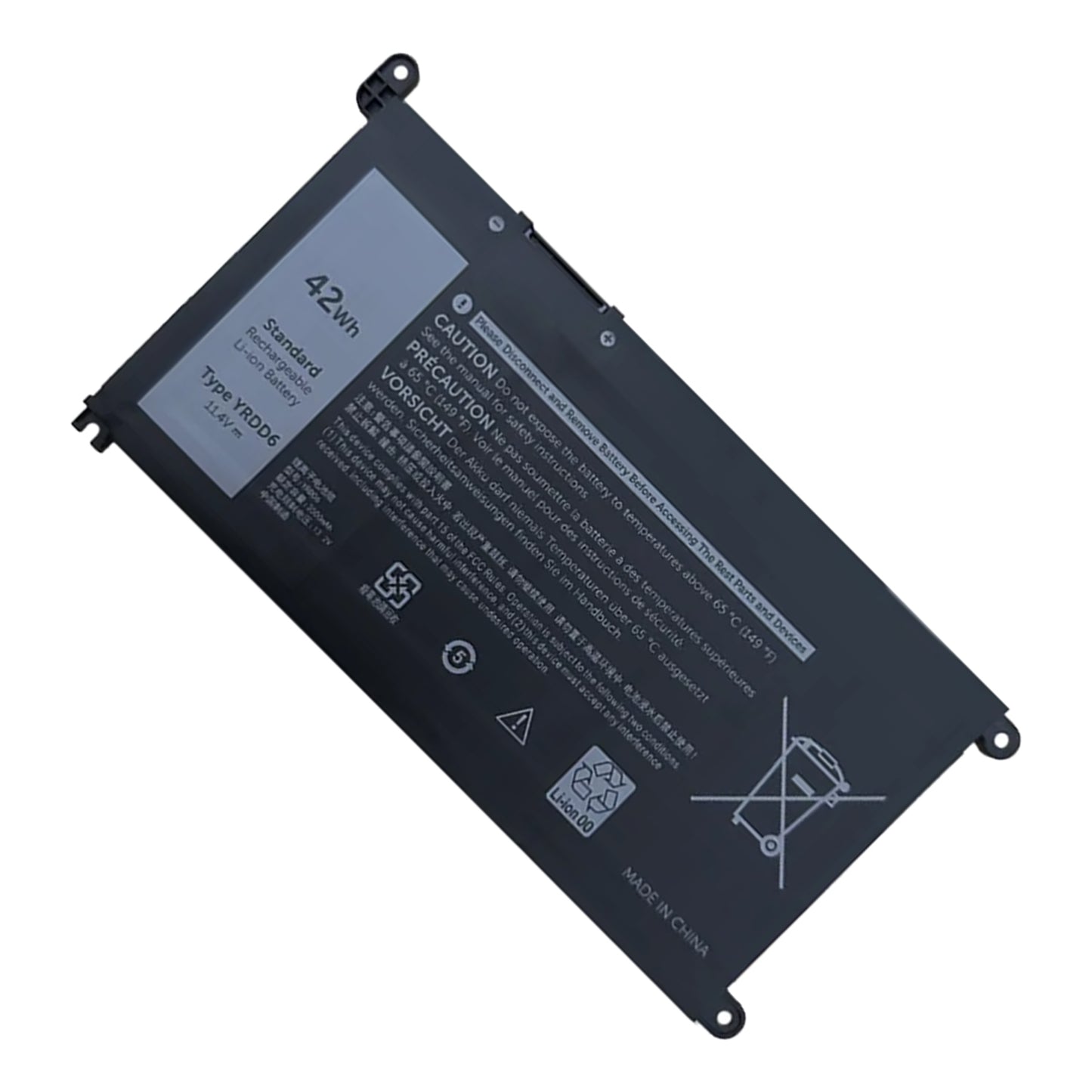 KELESY YRDD6 11.4V 42Wh Laptop Battery For Dell Vostro 3491 3591 3490 3590 3501 Inspiron 5481 5482 5485 5491 5591 5485 5585