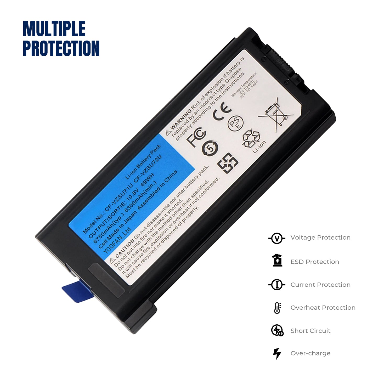 KELESY batería CF-VZSU72U para ordenador portátil, accesorio para Panasonic Toughbook, CF-VZSU71U, CF-30, CF-31, CF-53, 10,8 V