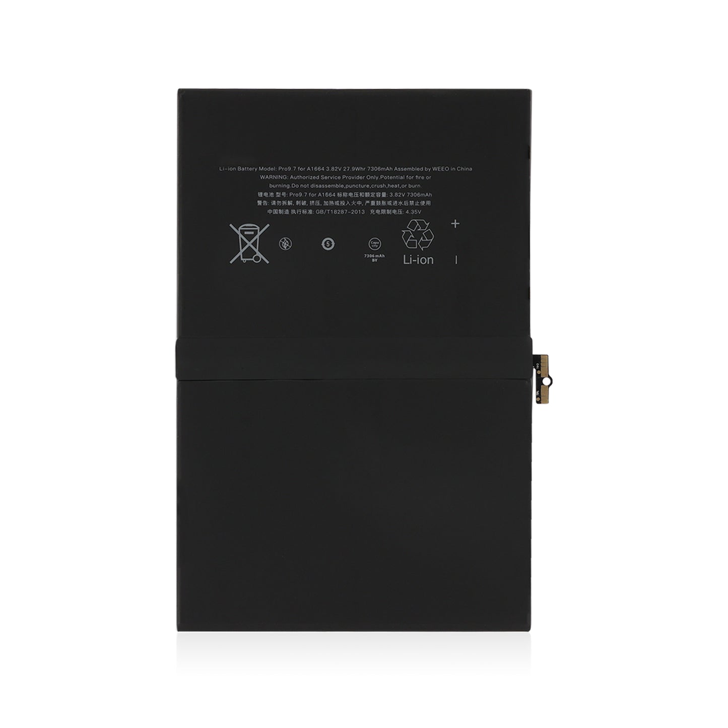 Аккумулятор для планшета KELESY A1664 для Apple iPad 7 Pro 9,7 дюйма A1673 A1674 A1675 3,82 В 27,9 Вт·ч 7306 мА·ч Бесплатные инструменты