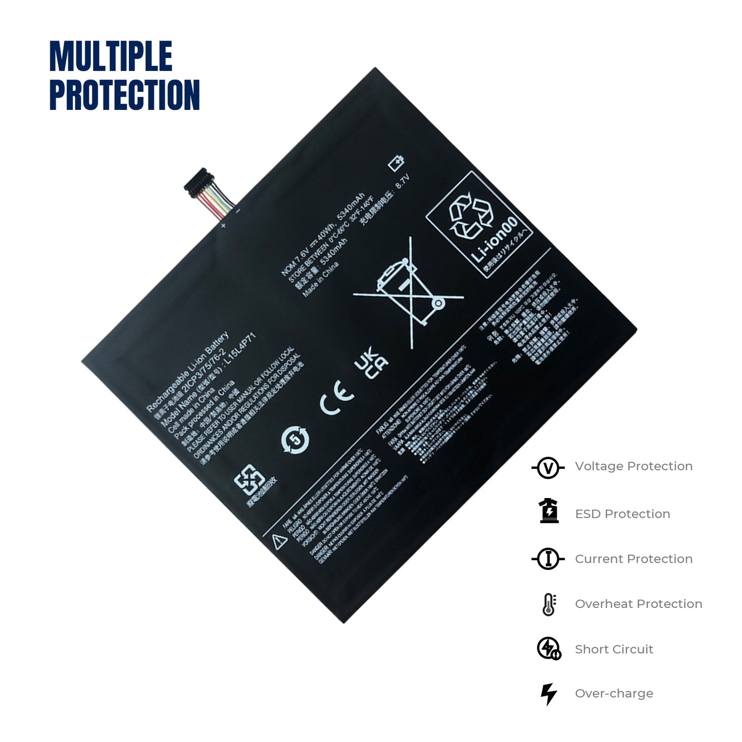KELESY L15L4P71 L15C4P71 Laptop Battery For Lenovo IdeaPad Miix 700-12ISK Series 80QL 80QL000CUS 7.6V 5340mAh