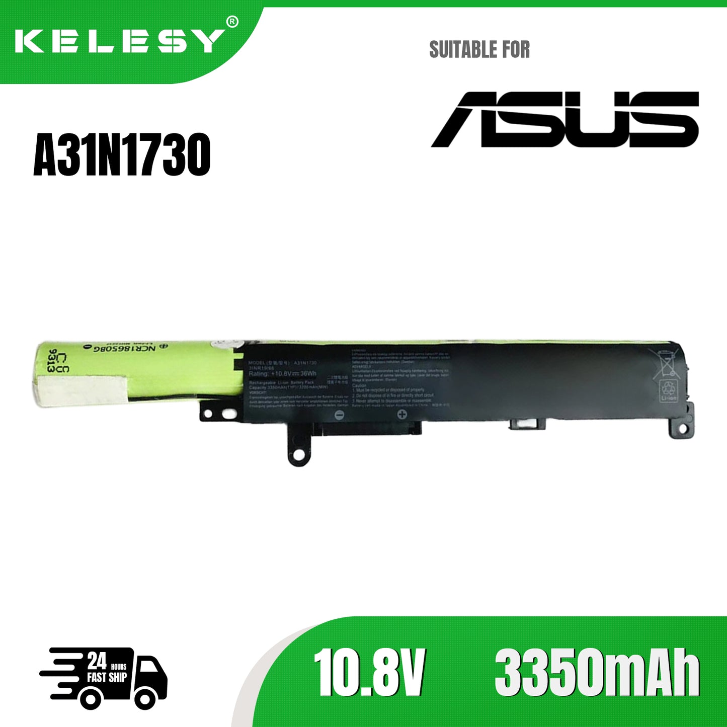 KELESY A31N1730 Laptop Battery For ASUS A560UD F560UD F560 K560UD R562UD X560UD Series 0 10.8V 36WH