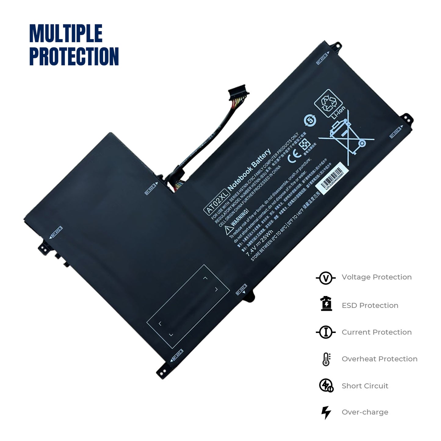 KELESY 7.4V 25Wh AT02XL new Original Laptop Battery For HP Elitepad 900 G1 Table HSTNN-C75C HSTNN-IB3U AT02025XL D3H85UT HSTNN-DB3U