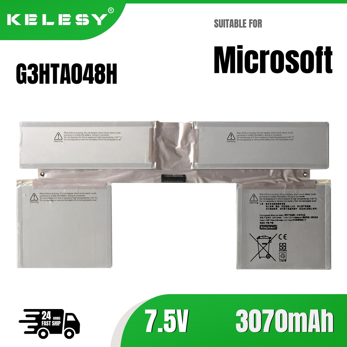 KELESY G3HTA048H Keyboard Battery For Microsoft Surface Book Gen2 13.5" inch 1832 1834 Keyboard base