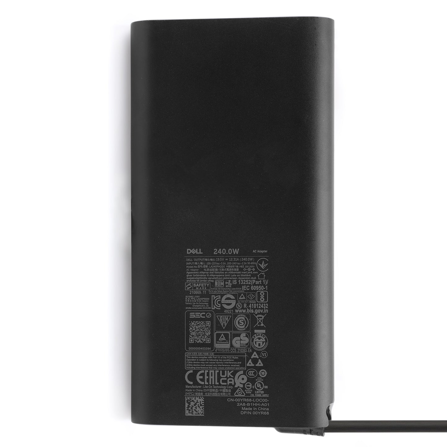 DELL Laptop AC Adapter for DELL 240W 7.4*5.0 Black Tip, PA-1241-92D1