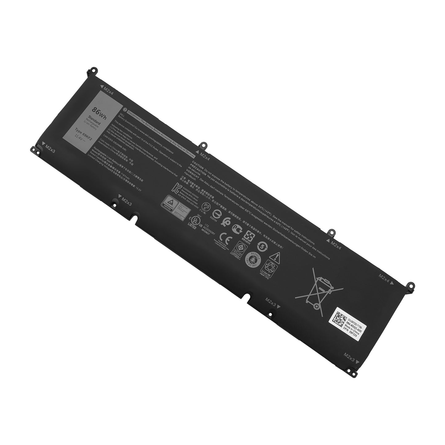 Аккумулятор KELESY 69KF2 для DELL XPS 15 9500 9510 9520 9530 Precision 5550 5560 G155510 5511 5520 5515 5521 G7157500 P91F P87F 86WH