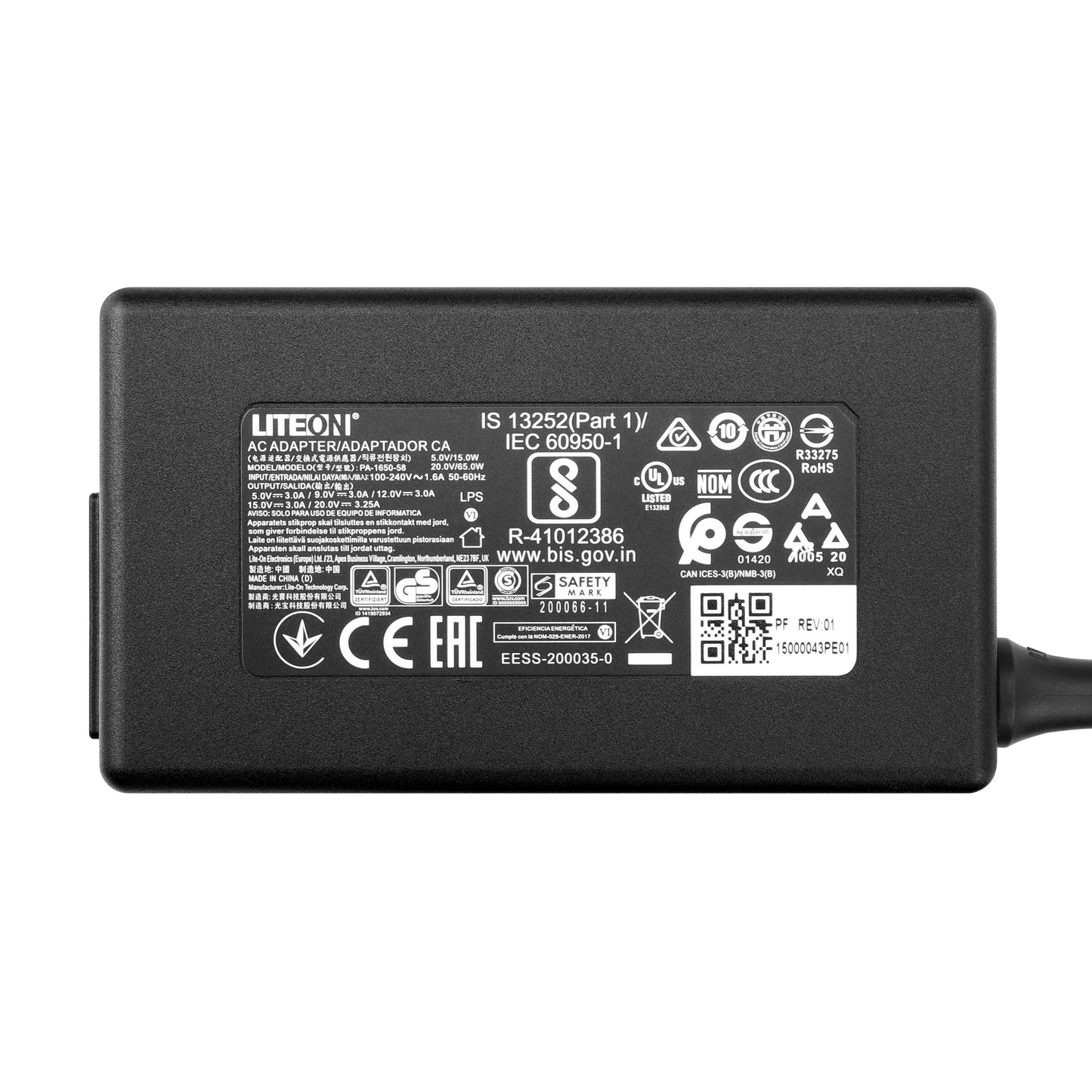 LITEON Laptop AC Adapter for General Model 65W USB Type-C, PA-1650-58PF