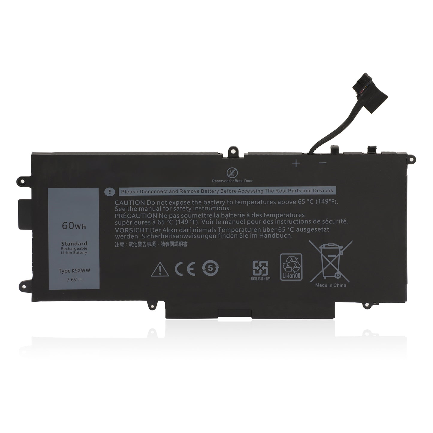 KELESY 71TG4 K5XWW Laptop Battery For DELL Latitude 5289 7389 7390 2-in-1 L3180 Series High Quality 725KY N18GG 7.6V 60WH