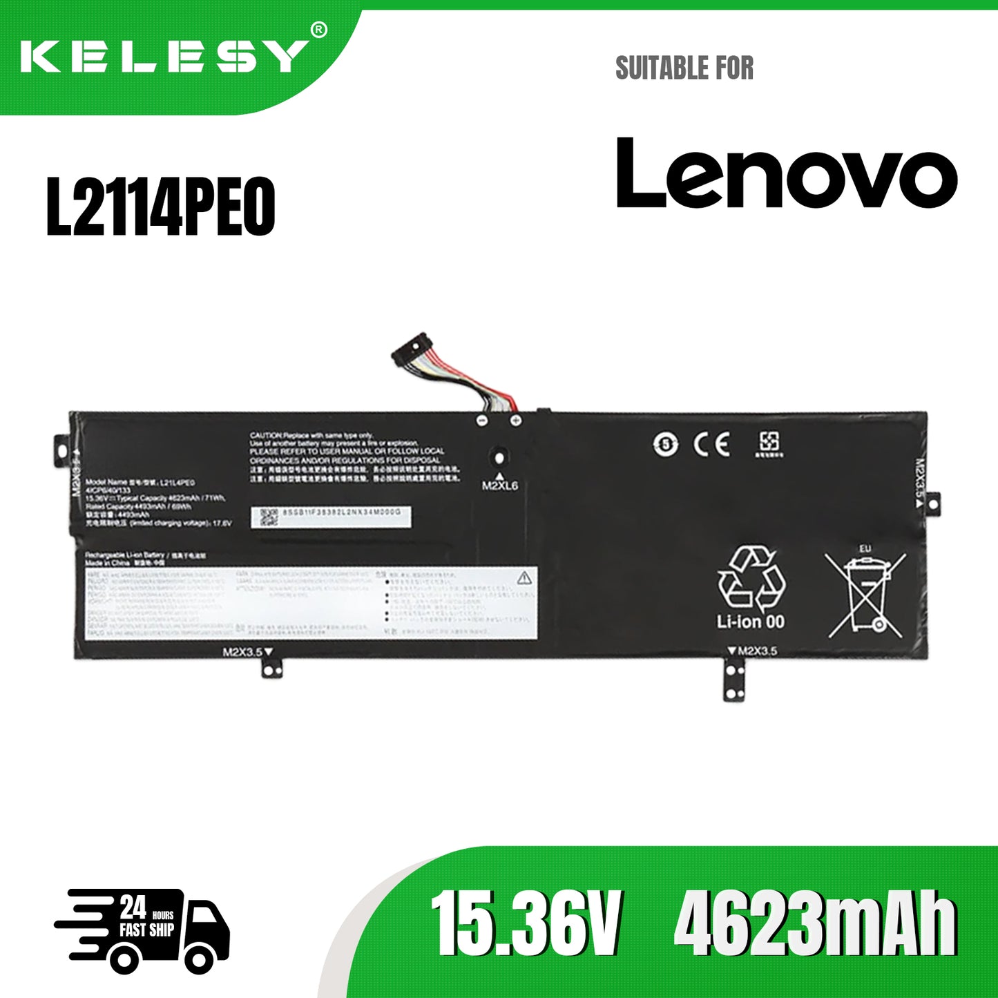 KELESY Batería Modelo L21L4PE0 para ordenador portátil, pieza de PC para Lenovo Yoga 7-14IAL7 Series 82QE 82VD L21B4PE2 L21M4PE3