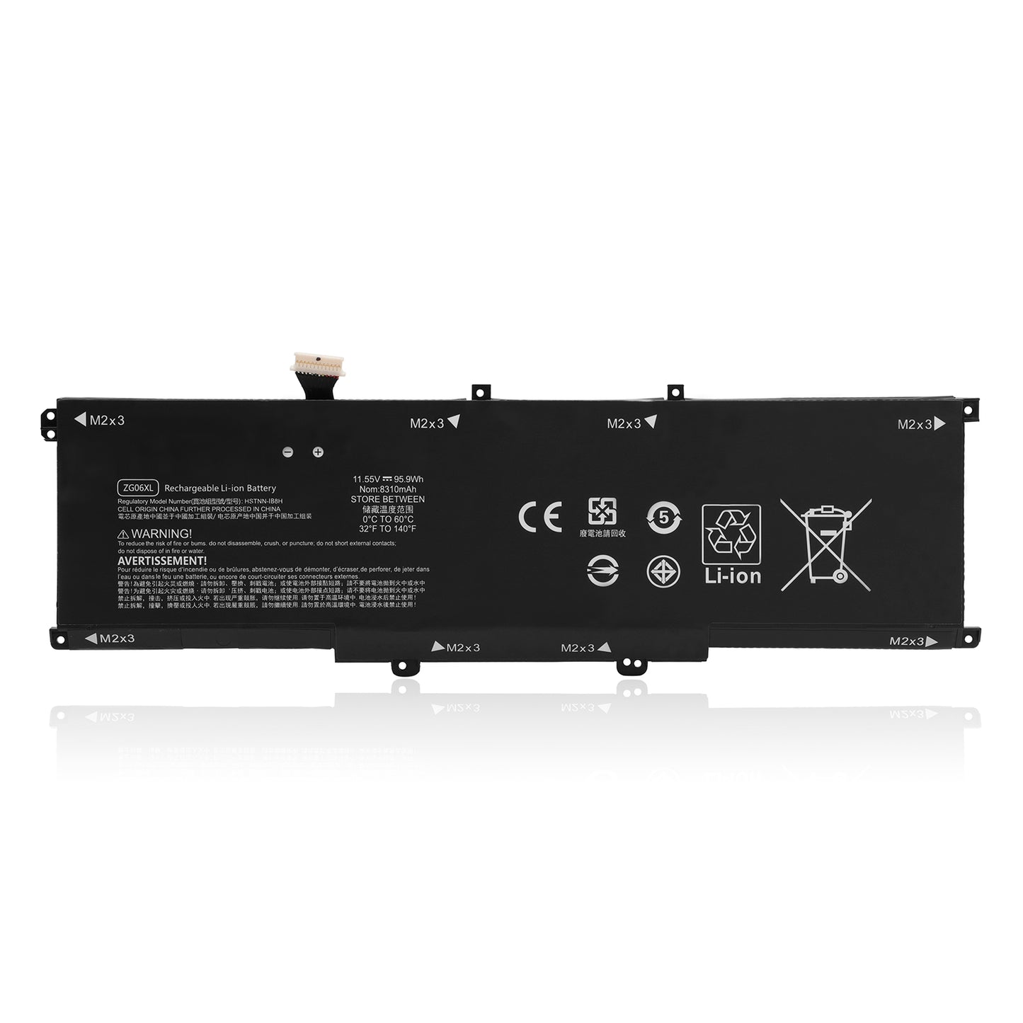 Аккумулятор для ноутбука KELESY 7XINbox ZG06XL 11,55 В 8310 мАч для HP ZBook Studio X360 G5 G52ZC59EA G52ZC61E G52ZC62EA EliteBook 1050 G1