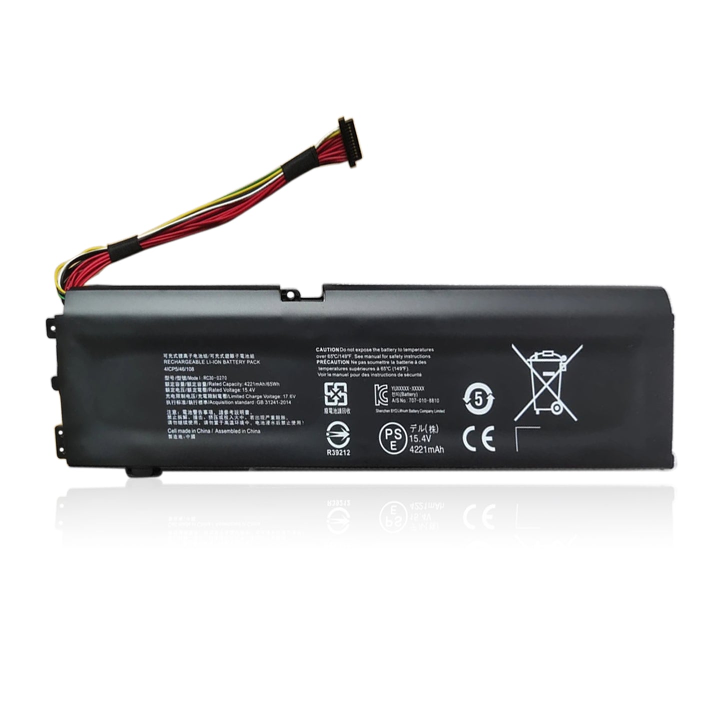 KELESY Batería Original para ordenador portátil Razer Blade 15, 15,4 V, 65Wh, RC30-0270 Base, RZ09-02705E76-R3U1