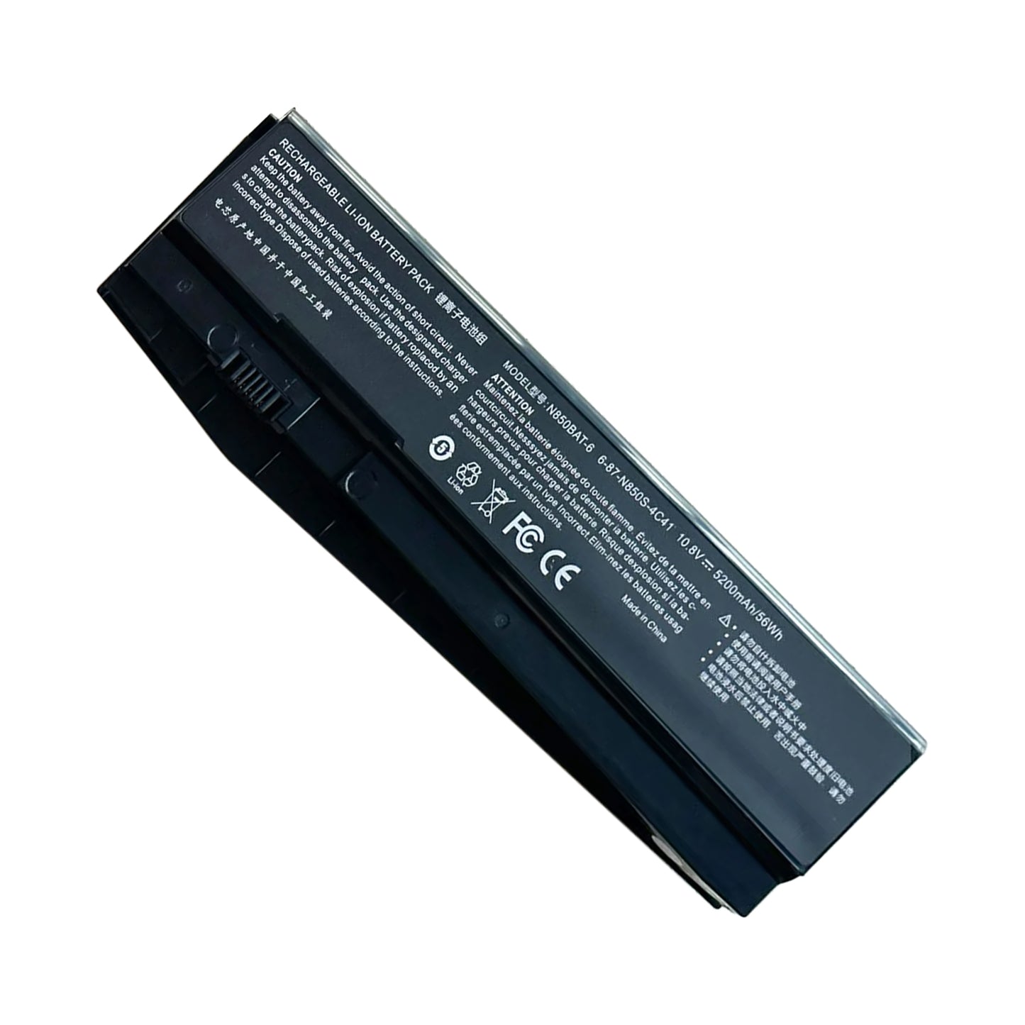 KELESY Batería para portátil Clevo N850, N870, N855, N857, N871, N875EP6, Sager, NP7850, NP7870, 47Wh/62WH, N850BAT-6