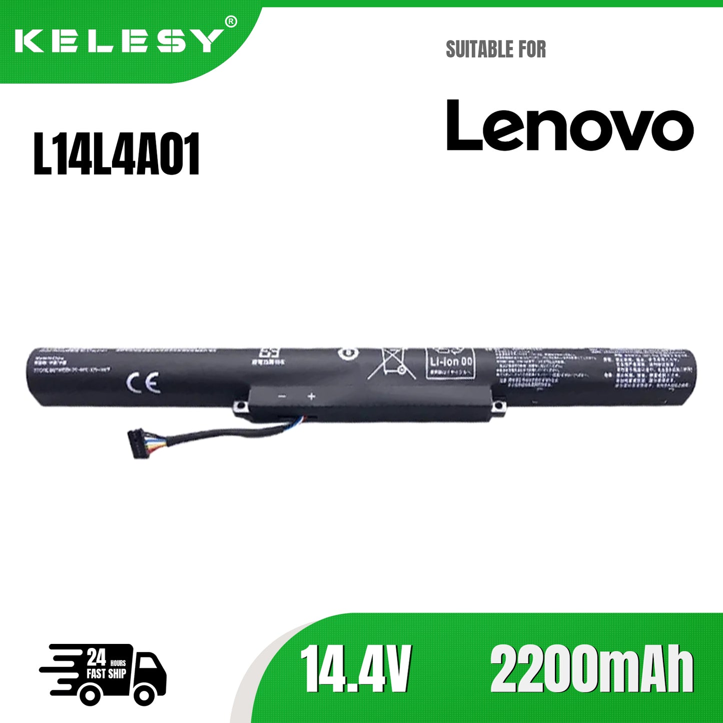 KELESY L14L4E01 L14M4A01 L14M4E01 L14S4A01 L14L4A01 L14S4E01 Laptop Battery for Lenovo IdeaPad 500-15isk Y50C V4000-ISE Z41-70