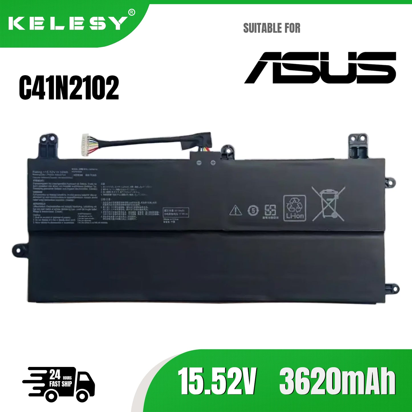 KELESY C41N2102 Laptop Battery For Asus Rog FLOW Z13 GZ301ZA GZ301ZC GZ301ZE GZ301VV GZ301VF NR2201ZA NR2201ZE 0B200-04100000