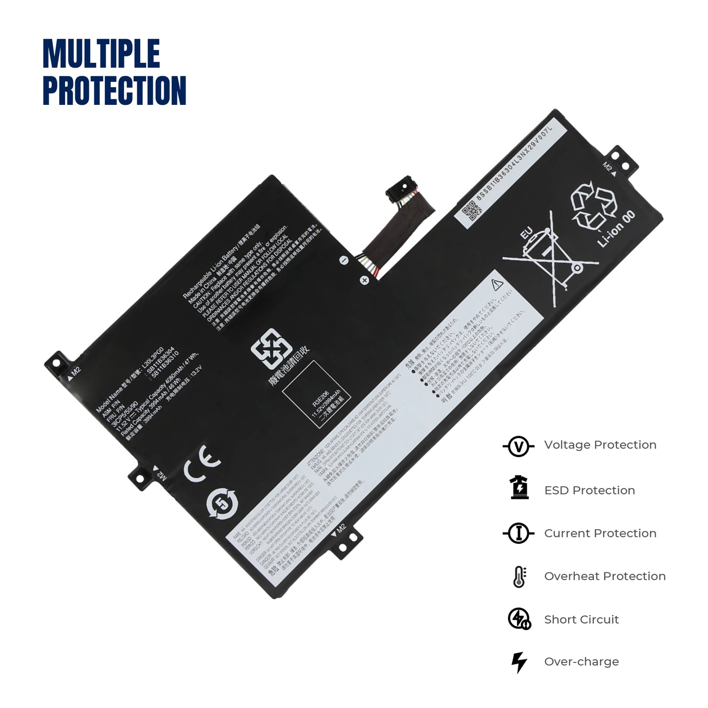 KELESY L20M3PG0 L20L3PG0 Battery For Lenovo 500E Chromebook GEN 3 FLEX 3 Chromebook-11IJL6 CHROME 11M836 L20D3PG0 L20D3PG2