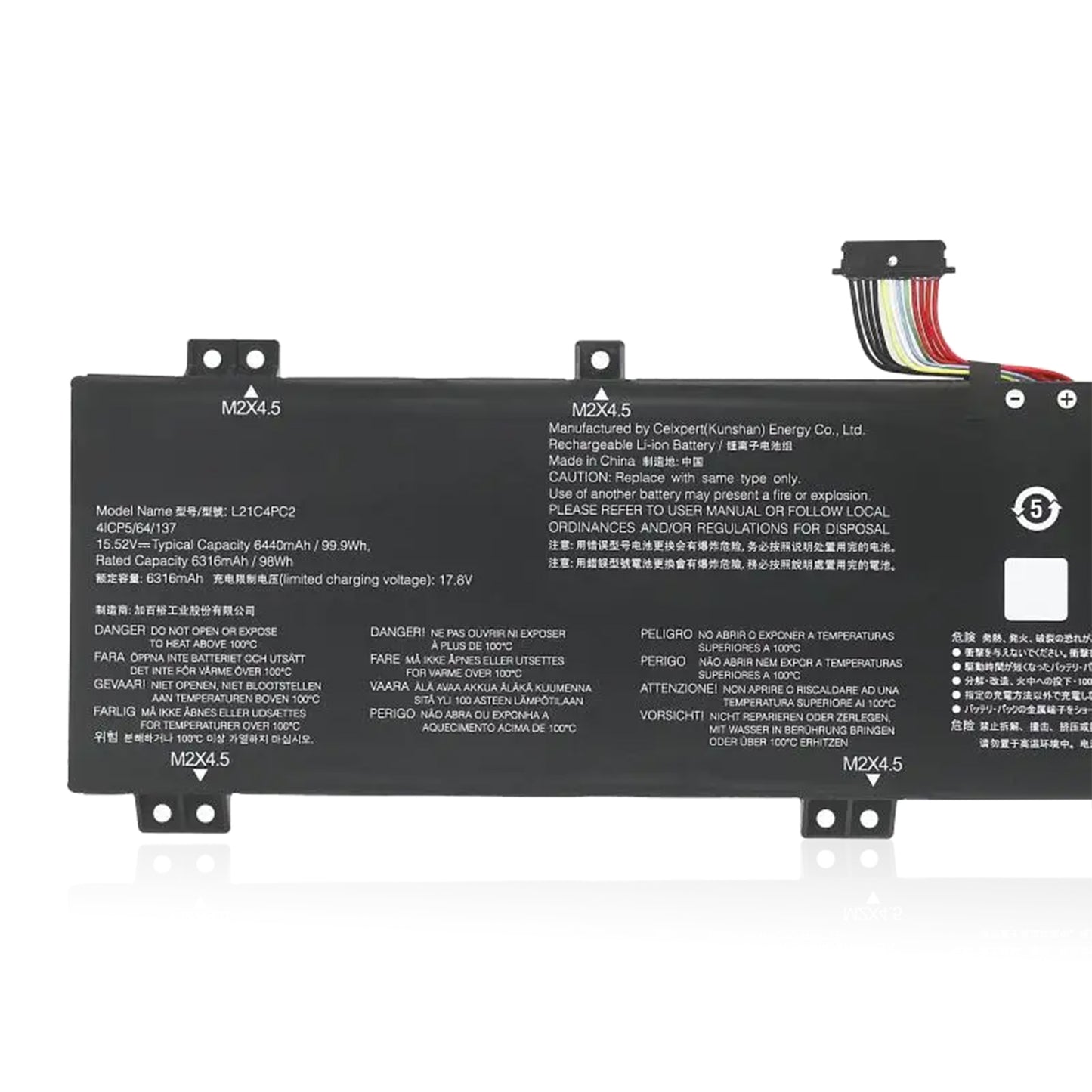 KELESY Batería de ordenador portátil L21C4PC2 L21D4PC2 para Lenovo Y9000K R9000K ARHA7 2022 L21C4PC3 L21M4PC5 15,52 V 99.9WH