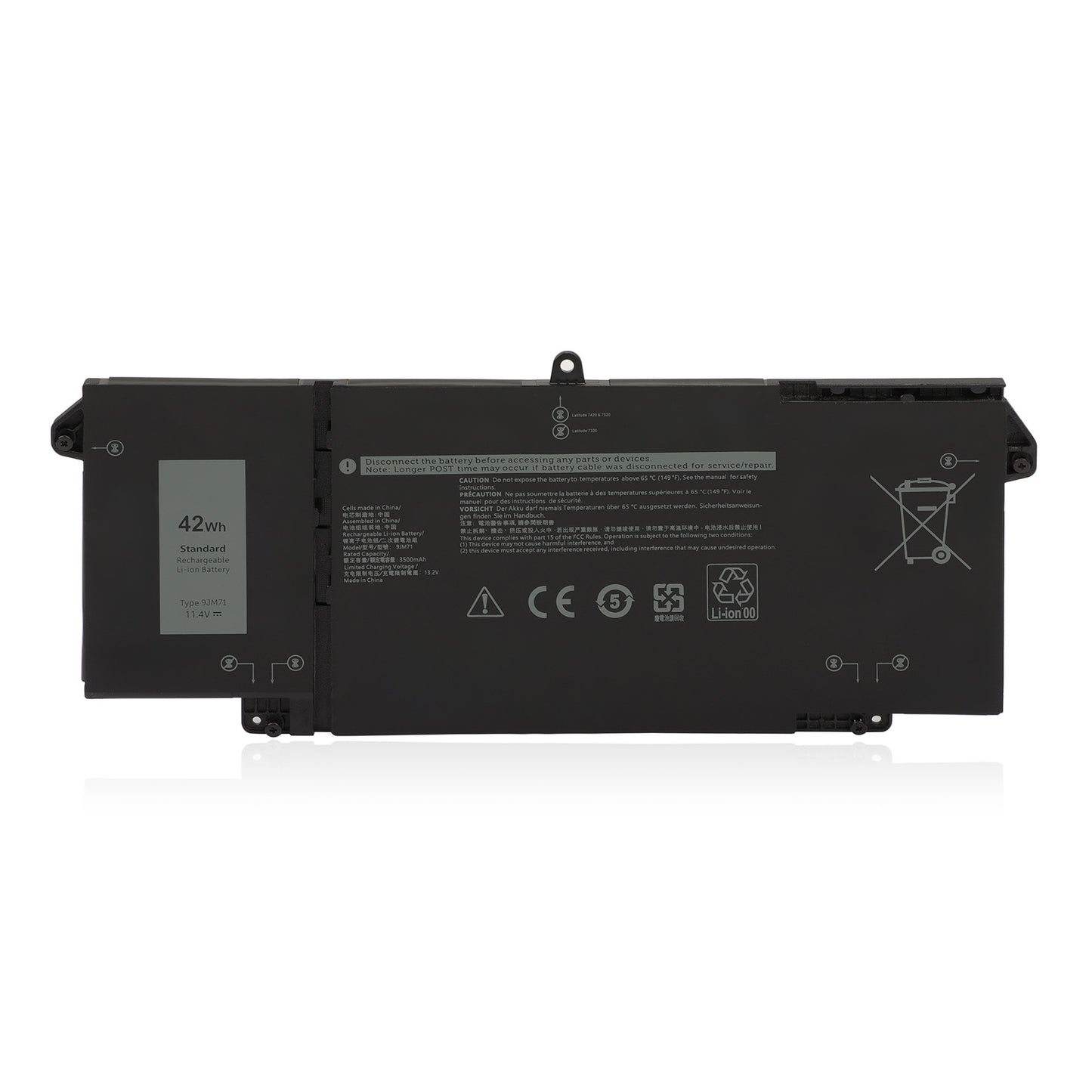 KELESY 9JM71 11.4V 42WH Laptop battery For Dell Latitude 5320 7320 7420 7520 HDGJ8 MHR4G 7FMXV TN2GY 4M1JN 1PP63