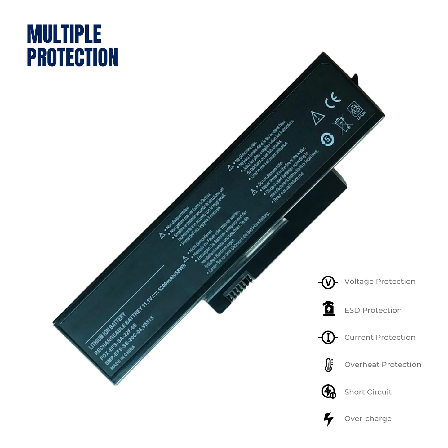 KELESY Batería del ordenador portátil para FUJITSU-SIEMENS Esprimo V5515 V5535 V5555 EFS-SA-XXF-06