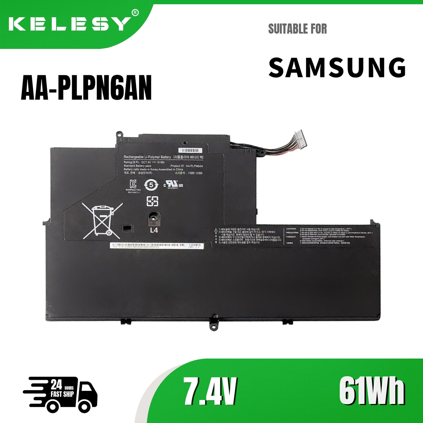 KELESY Batería de AA-PLPN6AN para ordenador portátil, accesorio para Samsung ChromeBook XE500 XE700 XE500C21 Series 5 535U3C