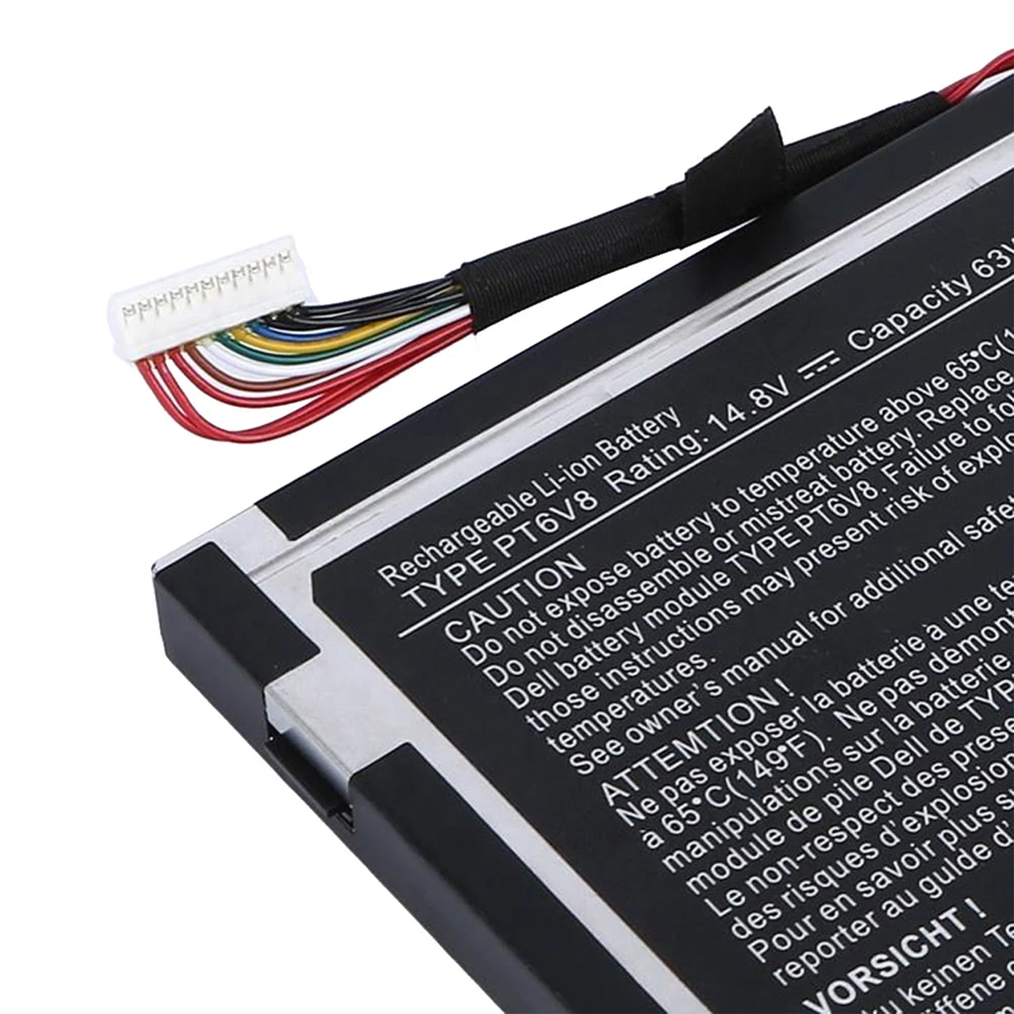 KELESY PT6V8 Laptop Battery for DELL Alienware M11x M14x R1 R2 R3 P18G T7YJR 8P6X6 08P6X6 14.8V 63WH