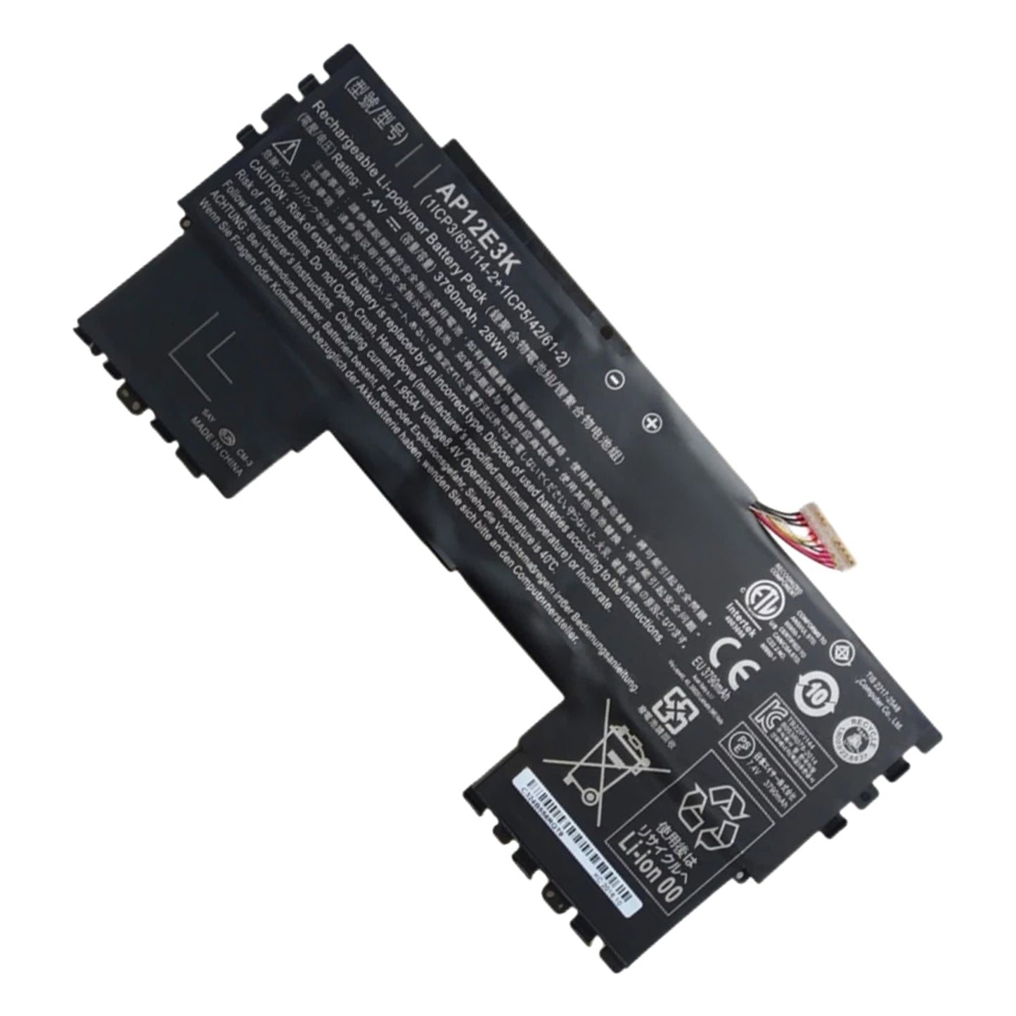 Аккумулятор KELESY AP12E3K 7,4 В 3790 мАч для ноутбука Acer Aspire S7 S7-191 11" Ultrabook 1/CP3/65/114-2 1/CP5/42/61-2