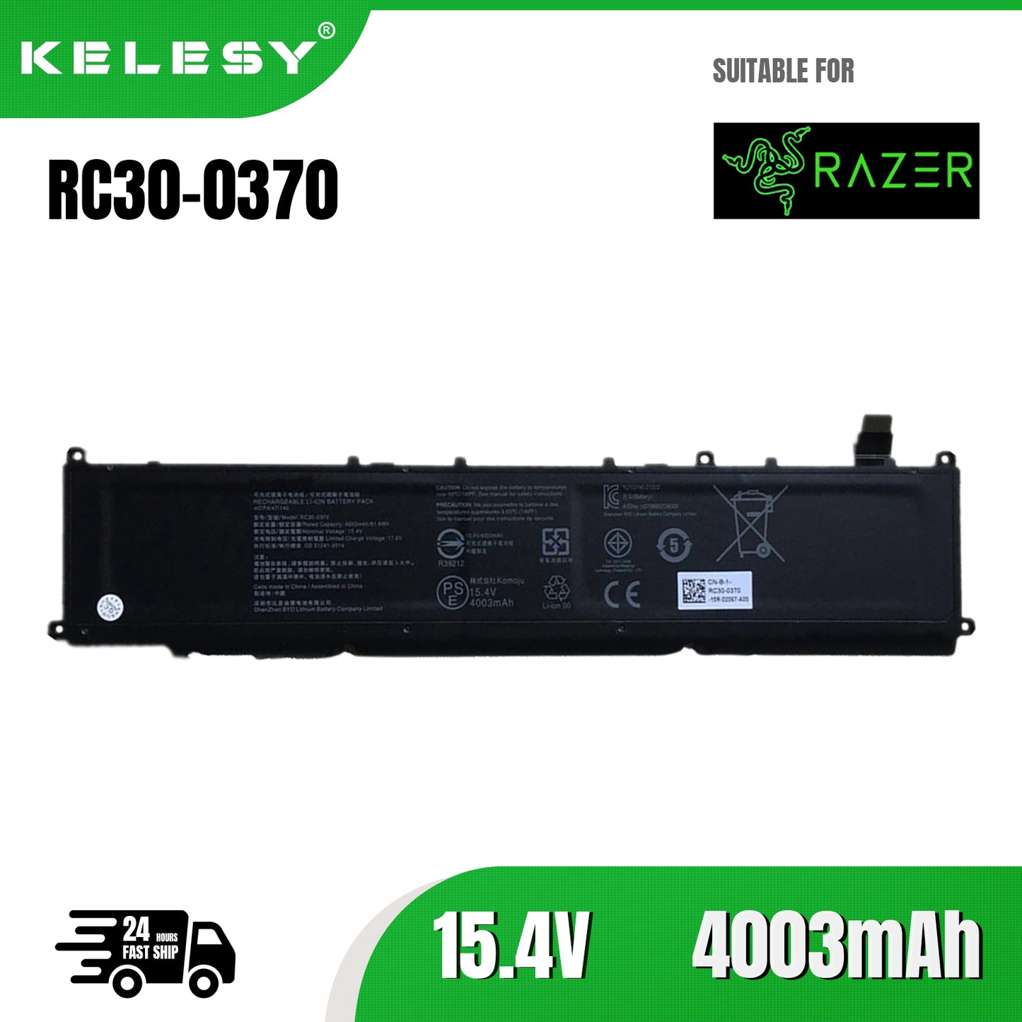 KELESY Batería Original para ordenador portátil Razer Blade Ryzen, 15,4, 2021 V, 61.6Wh, 14 ", 2022, 47/140, 4ICP4/, BEA3