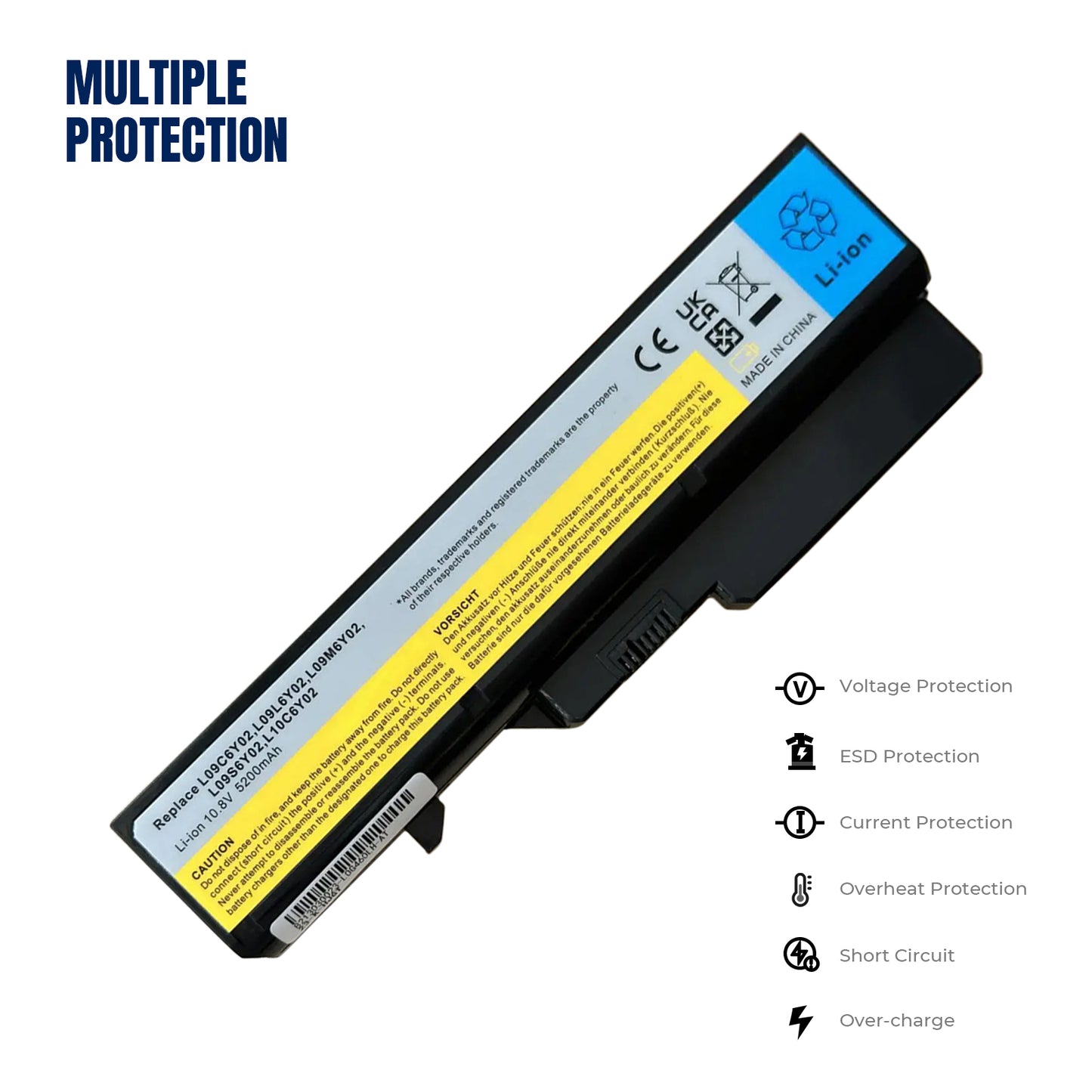 KELESY batería modelo L09M6Y02 para ordenador portátil, pieza de PC para Lenovo G465, G475, G565, G570, G575, G770, Z460, Z465