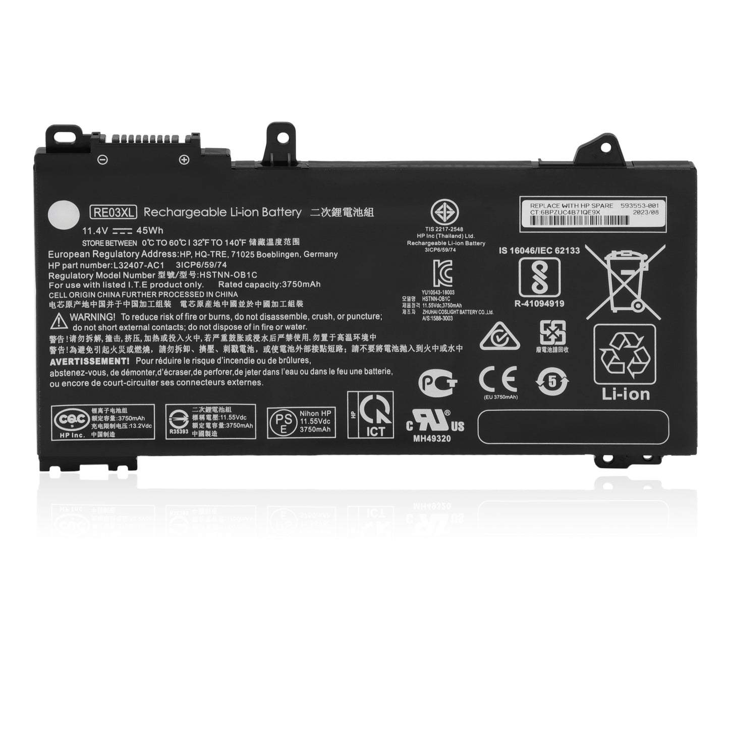 KELESY RE03XL Laptop Battery for HP ProBook 430 440 445 450 G7 G6 455R ZHAN 66 Pro 13 G2 14 G2 G3 15 G2 L32656-005 L32407-2C1 5