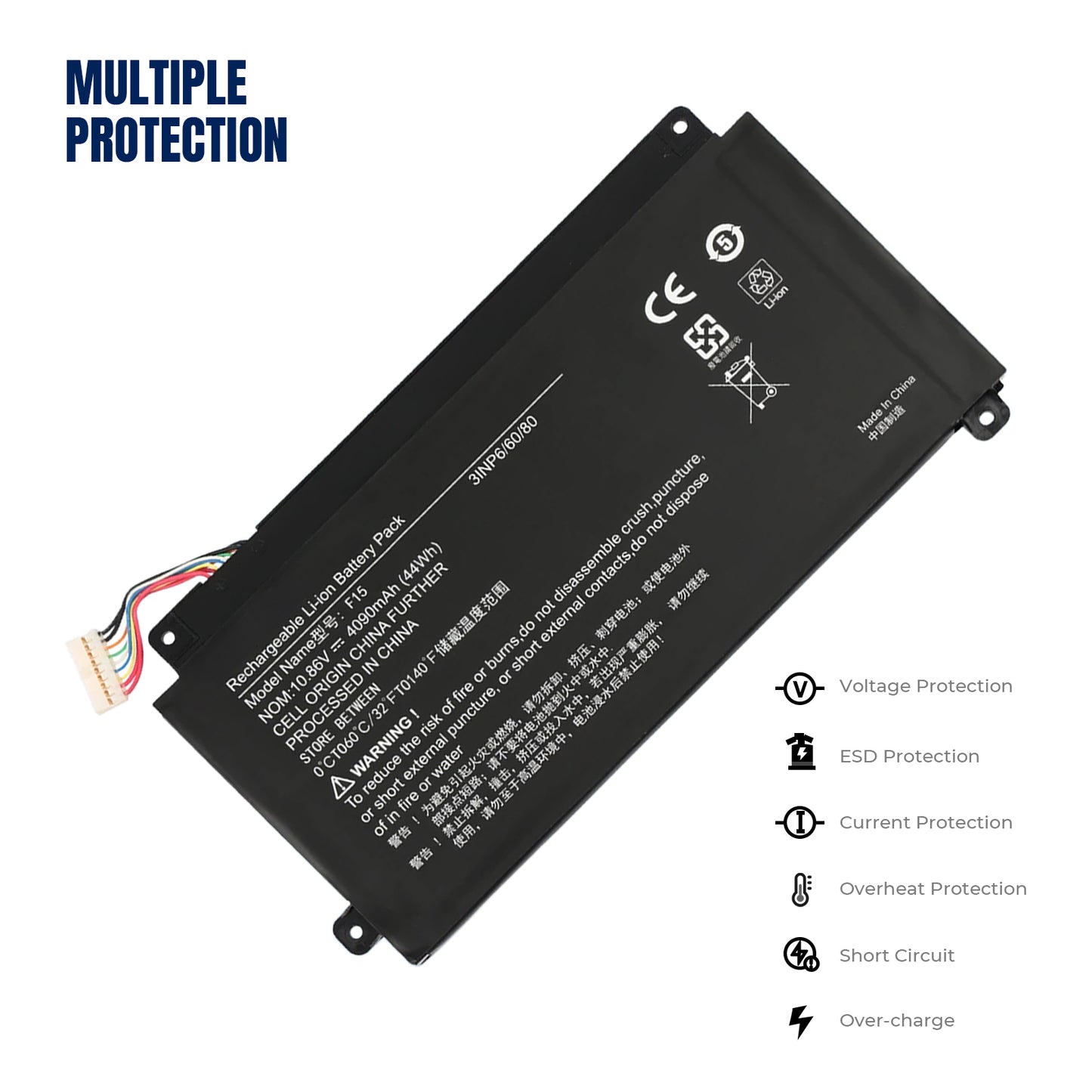 KELESY batería F15 para ordenador portátil, 10,86 V, 44Wh, para Xiaomai 5, Xiaomai 5 Pro, Haier Boyue, M51-52213, 40064155