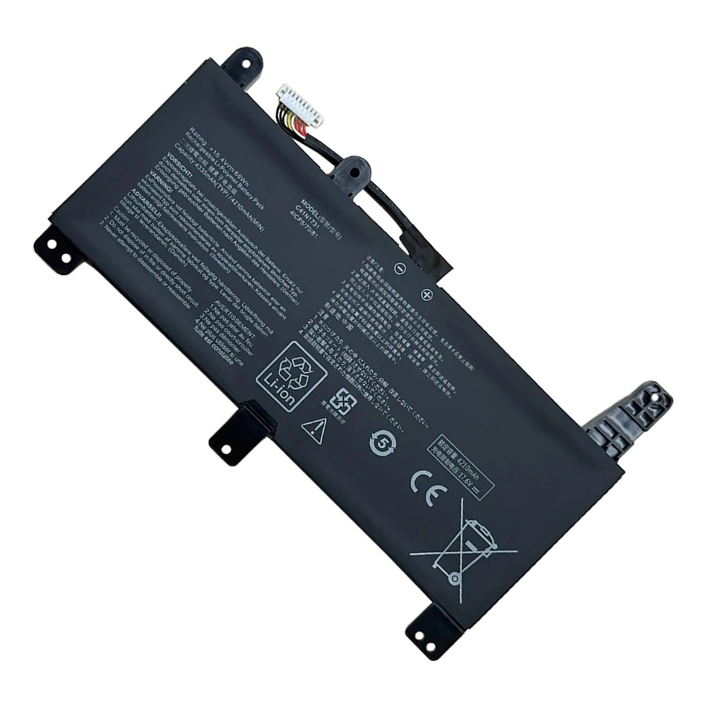 KELESY C41N1731 C41N1731-2 Laptop Battery For ASUS ROG Strix Gl704 GL504GM GL504GW GL504GS G515GV GL704GM 15.4V 66Wh