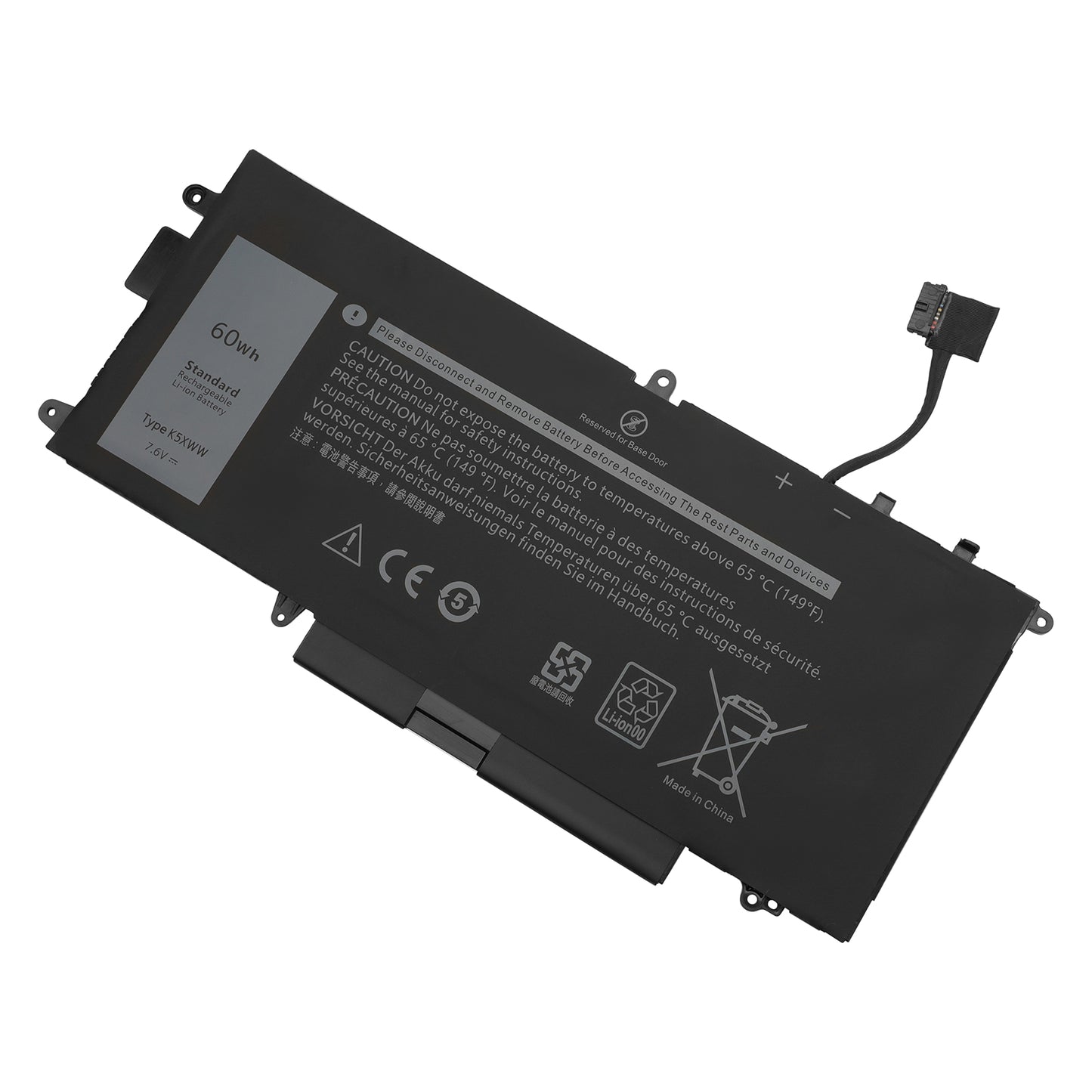 KELESY 71TG4 K5XWW Laptop Battery For DELL Latitude 5289 7389 7390 2-in-1 L3180 Series High Quality 725KY N18GG 7.6V 60WH