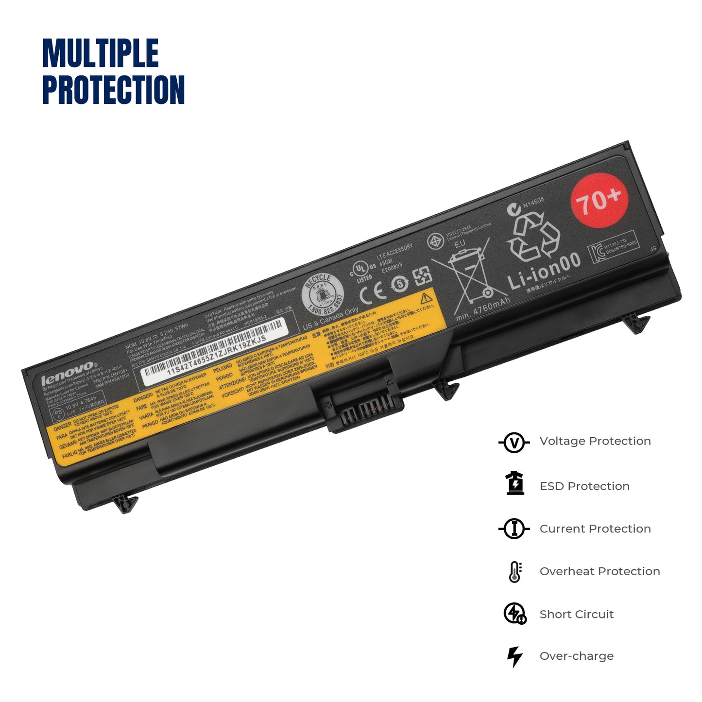 KELESY 10.8V 5200mAh Laptop Battery For Lenovo ThinkPad T430 T430I L430 T530 T530I L530 W530 45N1005 45N1004 45N1001 45N1000