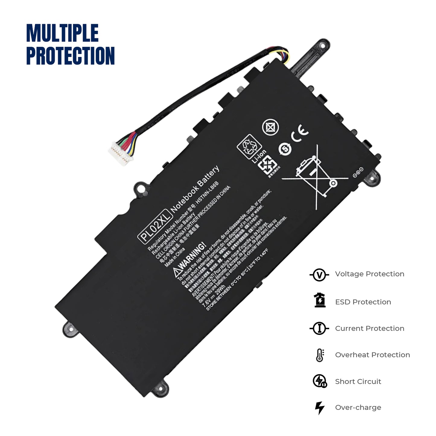 KELESY PL02XL Laptop-Akku HP Pavilion 11 X360 11-n010dx 11-n000snx 11-N014TU 11-N030TU 751681-421 HSTNN-LB6B HST-DB6B 29WH