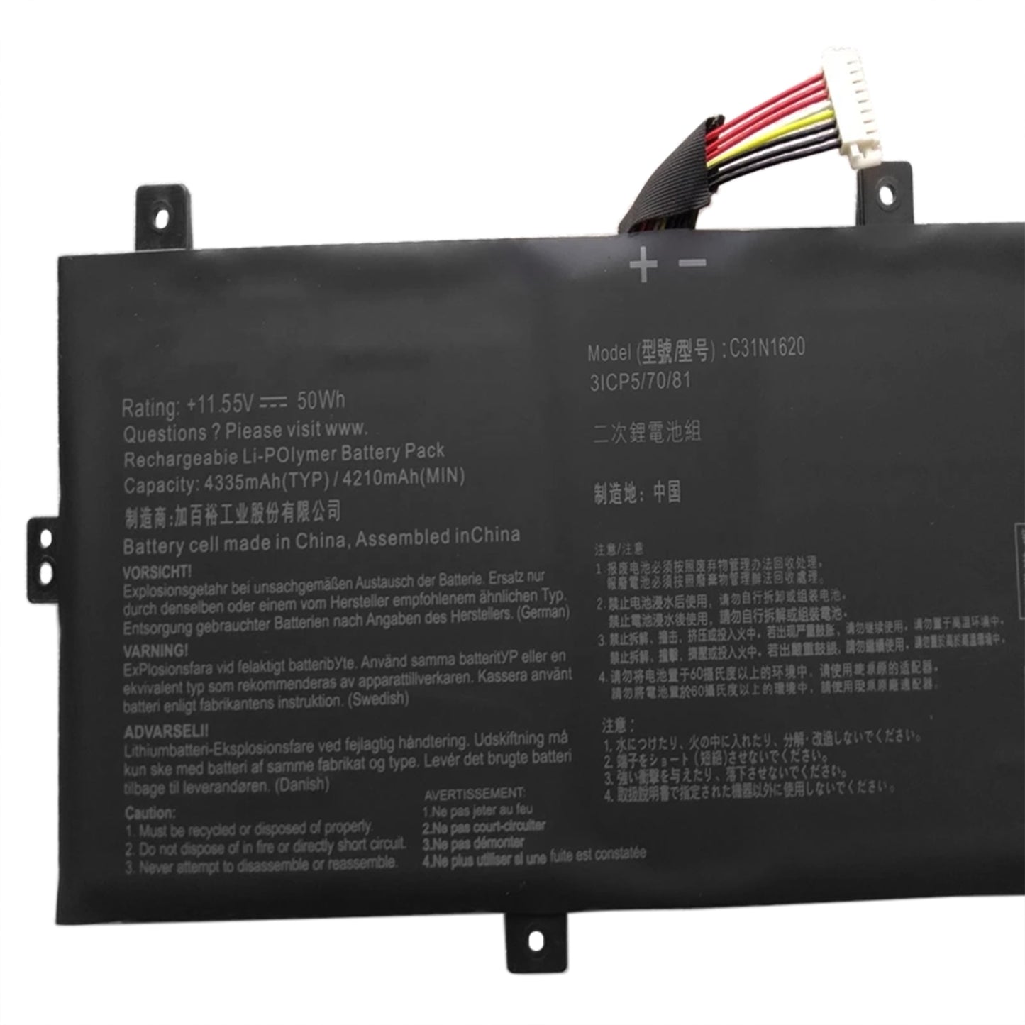 KELESY C31N1620 Laptop Battery for ASUS ZenBook UX430 UX430UA UX430UN UX430UQ UX430UQ-GV015T PRO PU404 PU404UF 11.55V 50WH