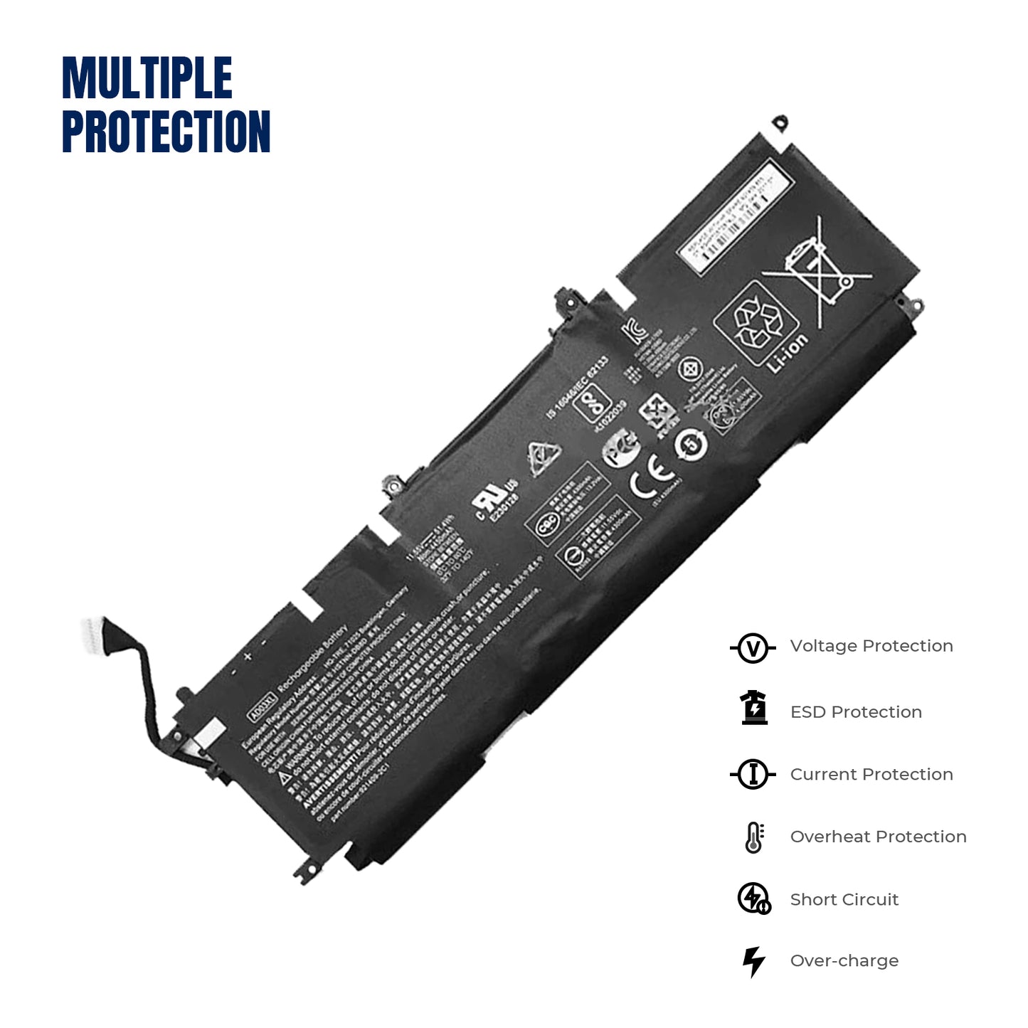 KELESY AD03XL 11.55V 51.4WH Laptop Battery For HP Envy 13-AD000 13-AD101TX AD-105TX Series HSTNN-DB8D 921439-855 921409-271