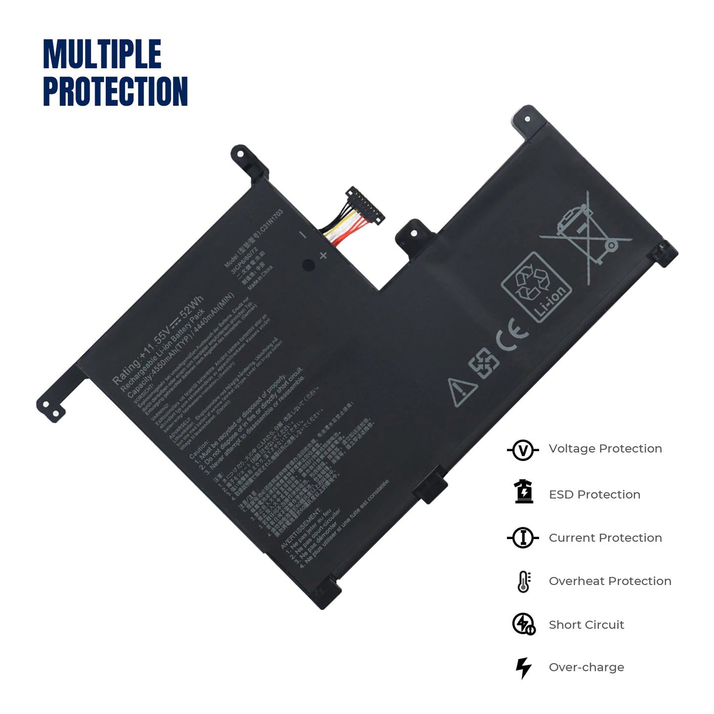 KELESY C31N1703 Laptop Battery For ASUS Zenbook Flip UX561U UX561UA UX561UN Q525U Q525UA Q505UA Q505UA-BI5T7 Q525UA-BI7T9 11.55v