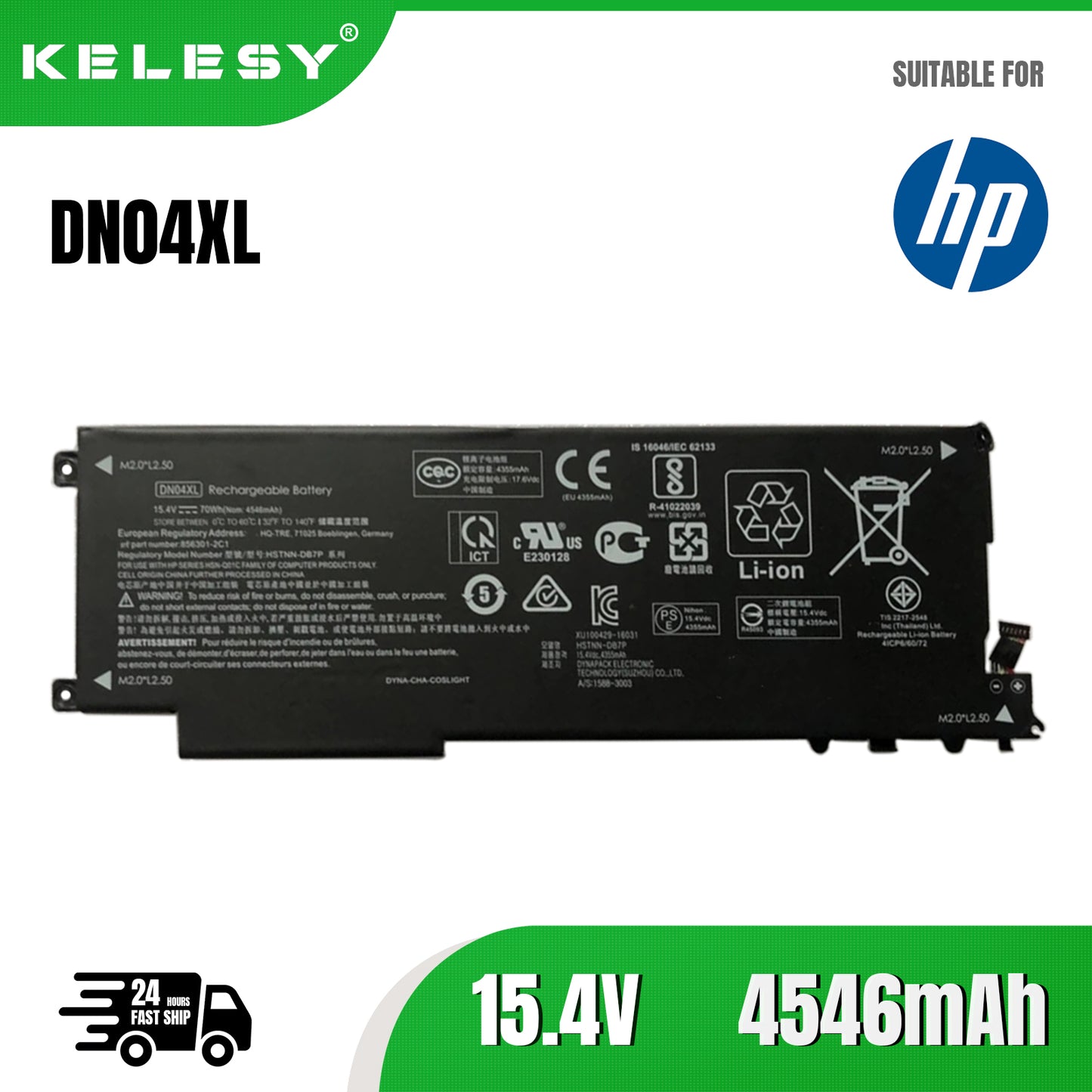 KELESY 70WH DN04XL Battery For HP ZBook X2 G4 3FB87UT 3WP24UT 3XP65UT 3XT78UT 3JY50UT 3FB84UT 3JY49UT 856843-850 HSTNN-DB7P